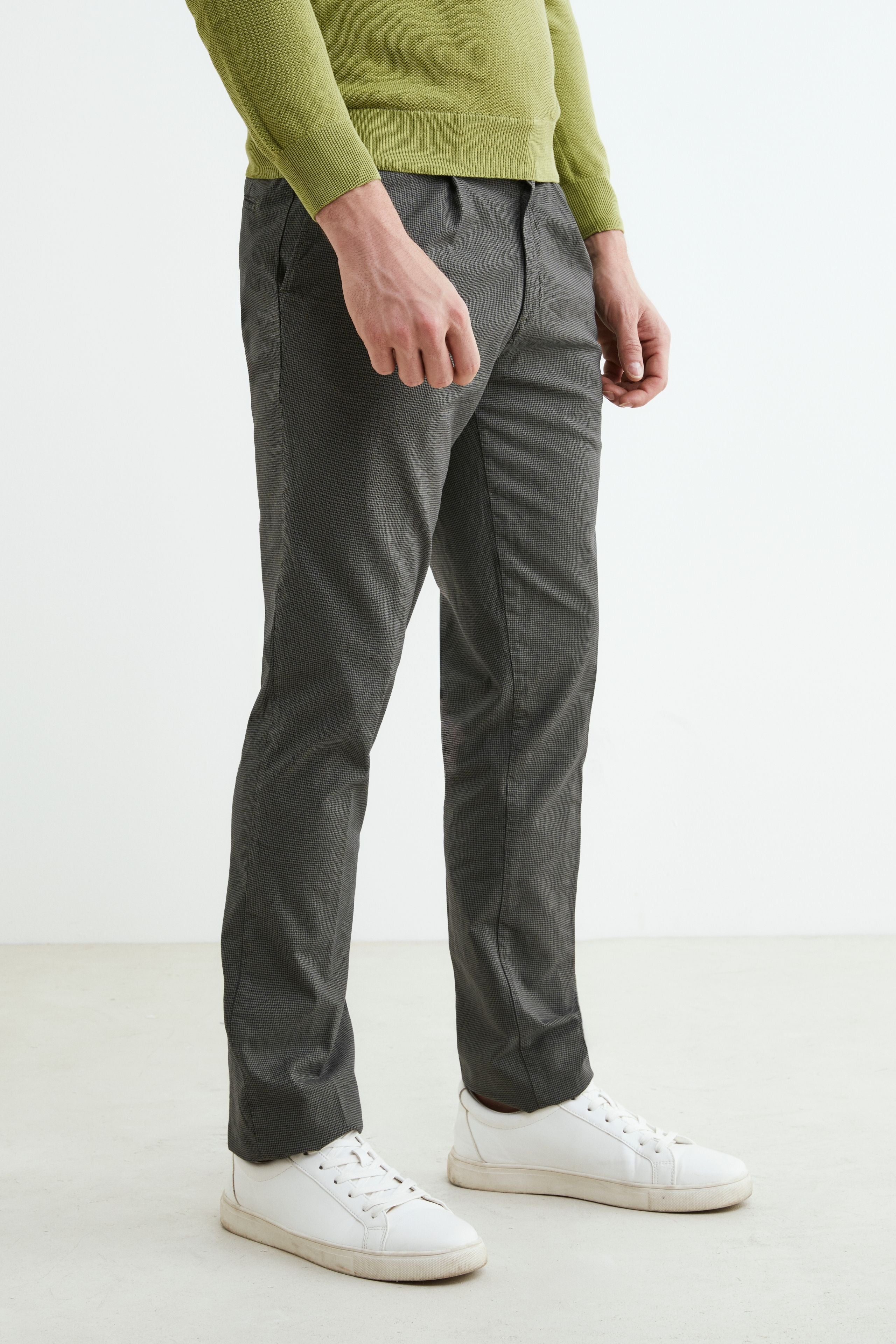 Pantalone fantasia in cotone - VERDE