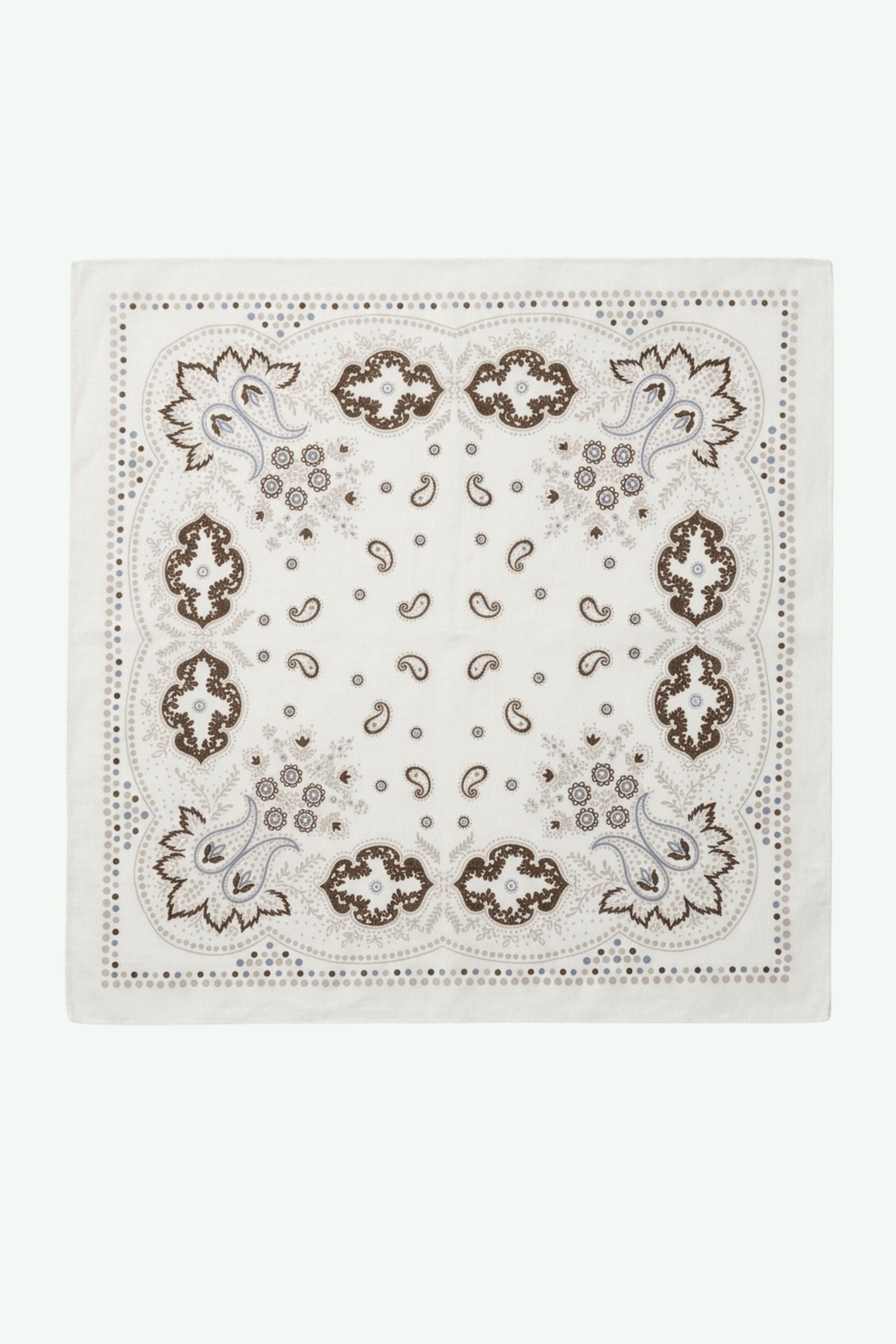 Foulard in Cotone con Stampa Fantasia - FANT. BEIGE