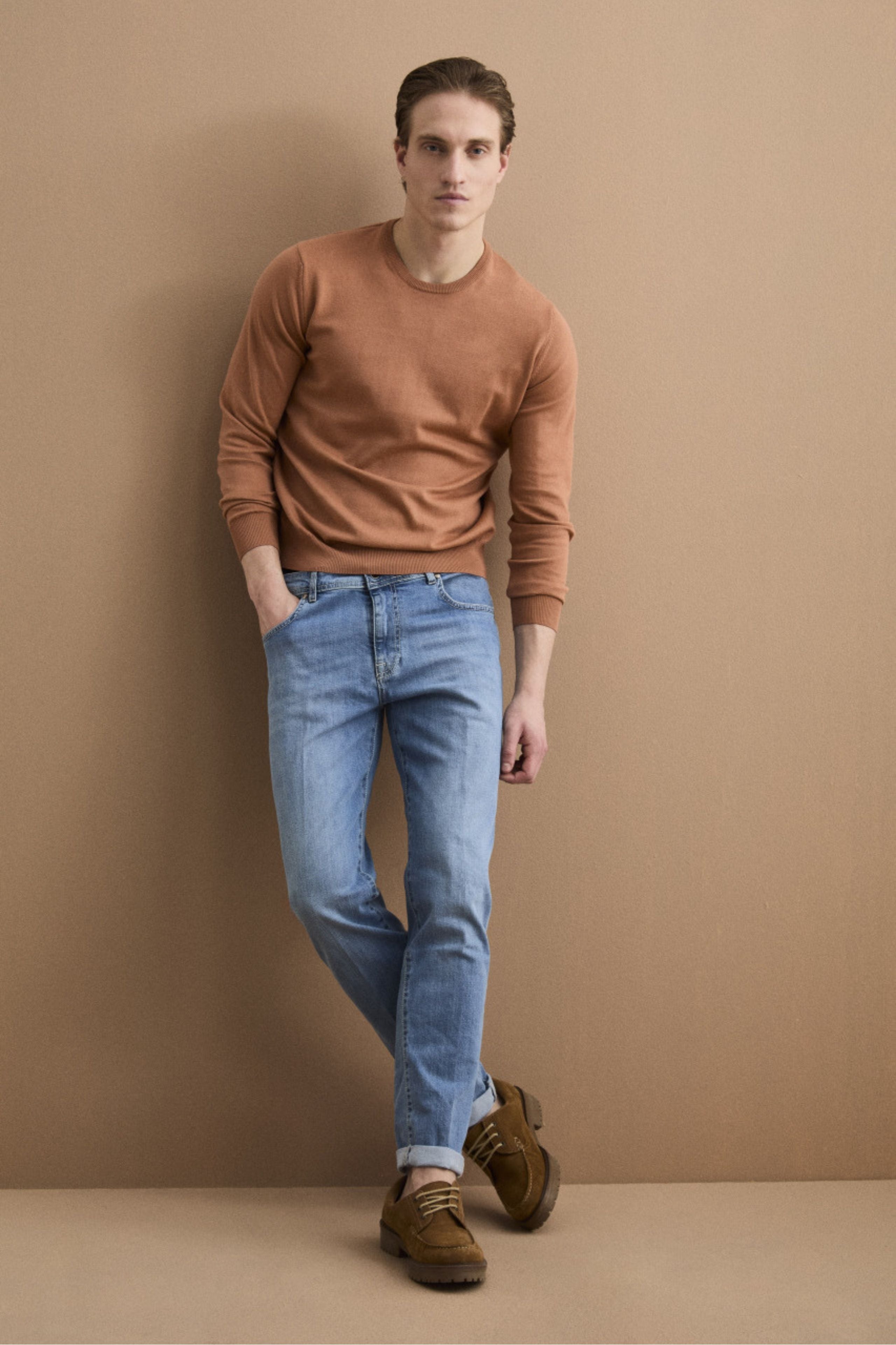 Jeans Cinque Tasche Slim Fit - DENIM CHIARO