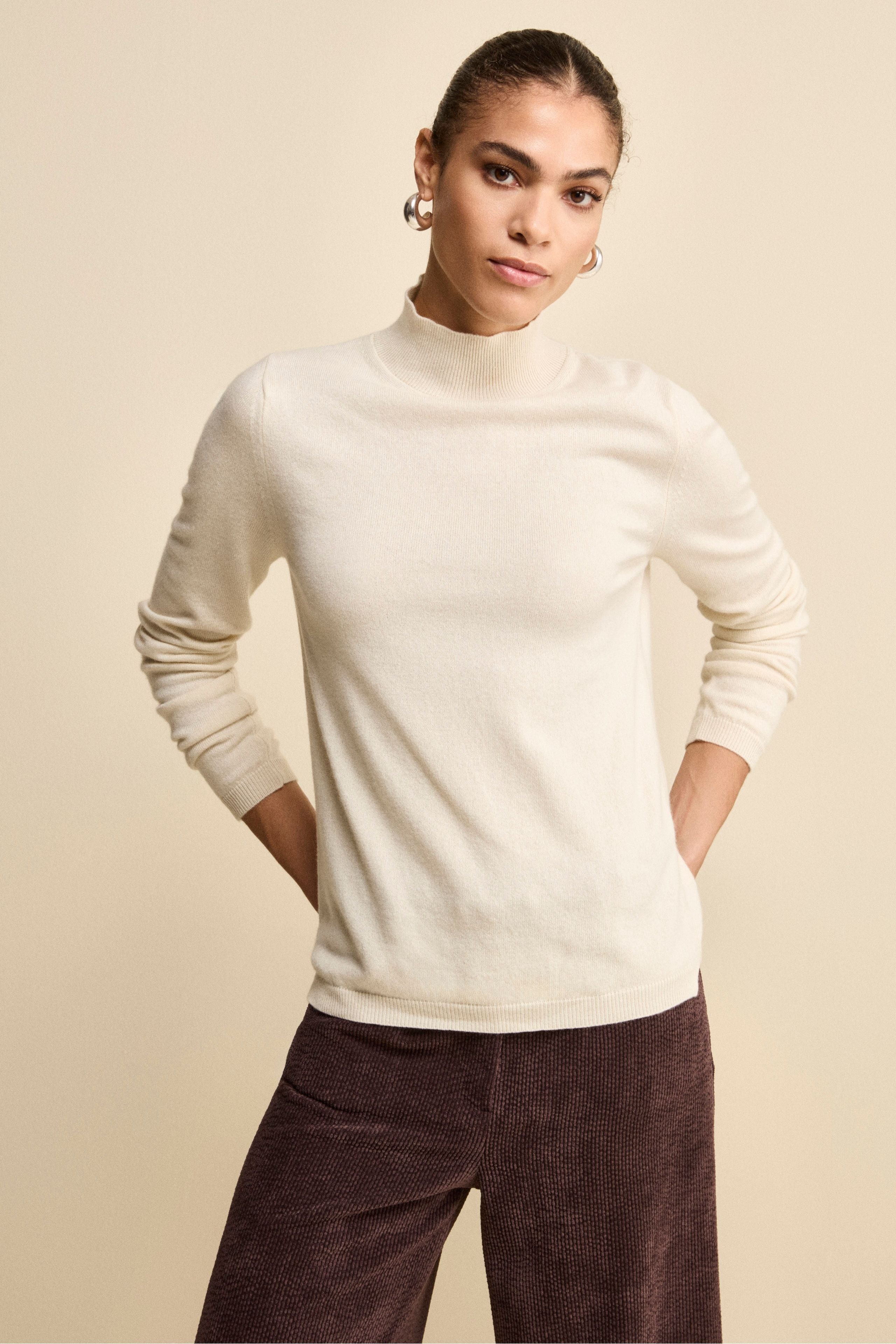Lupetto in Seta e Cashmere - LATTE