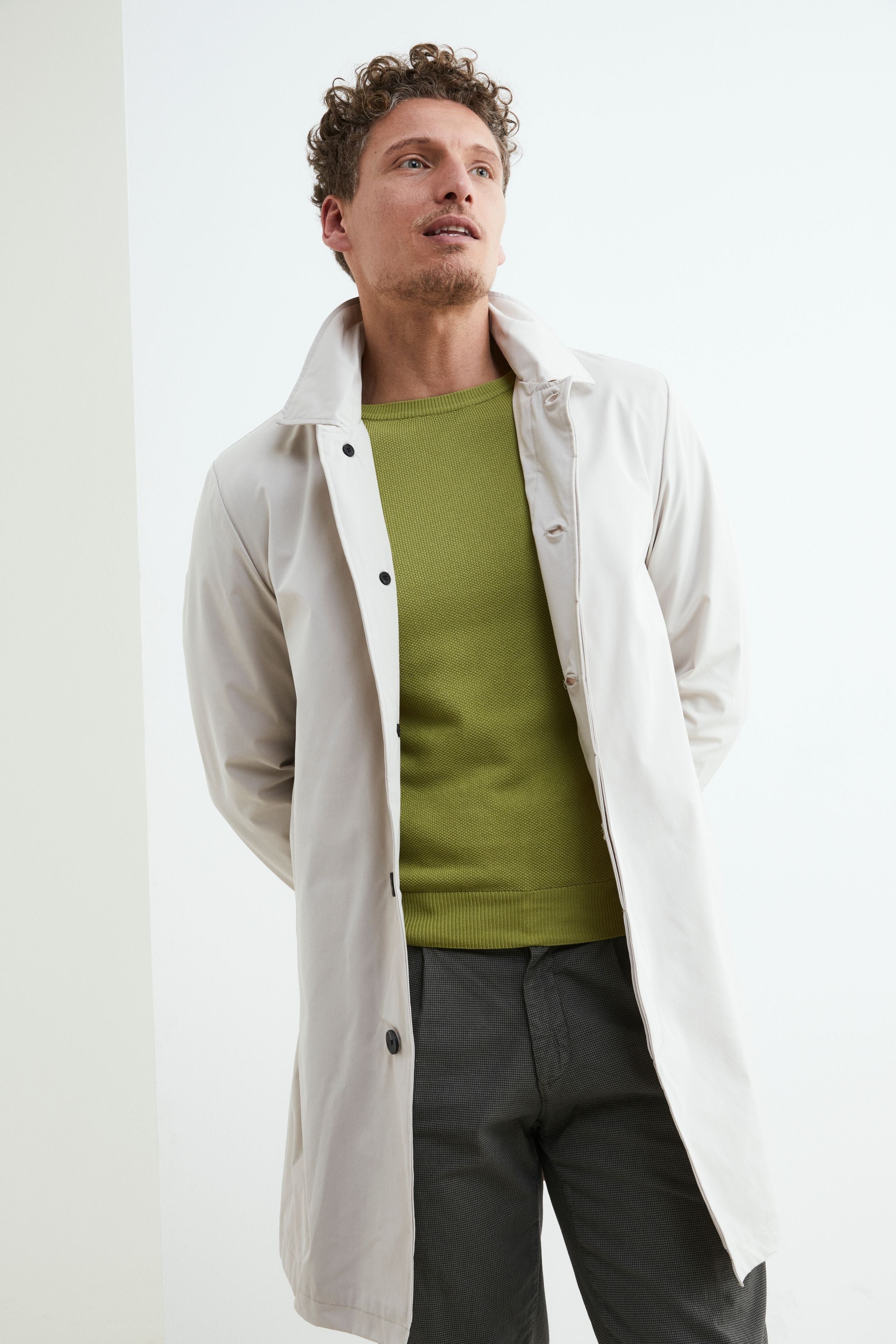 Cappotto Invernale Uomo Lungo Impermeabile - Trench Imbottito Con Gilet Removibile - Foto 9