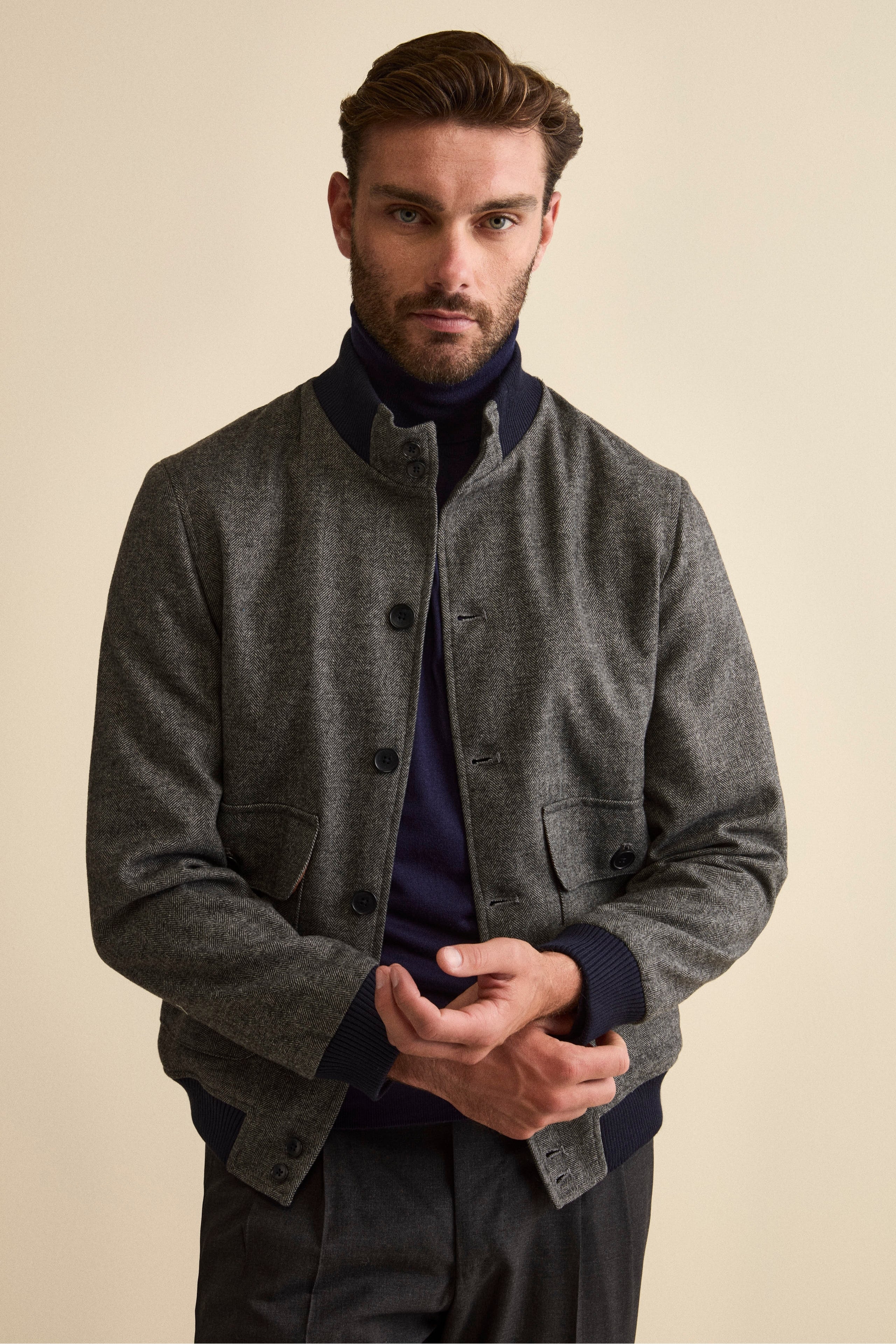 Giacca Bomber In Pelle PU Da Uomo – Stile Camionista, Colletto Rialzato, Calda, Per Autunno E Moto/bici