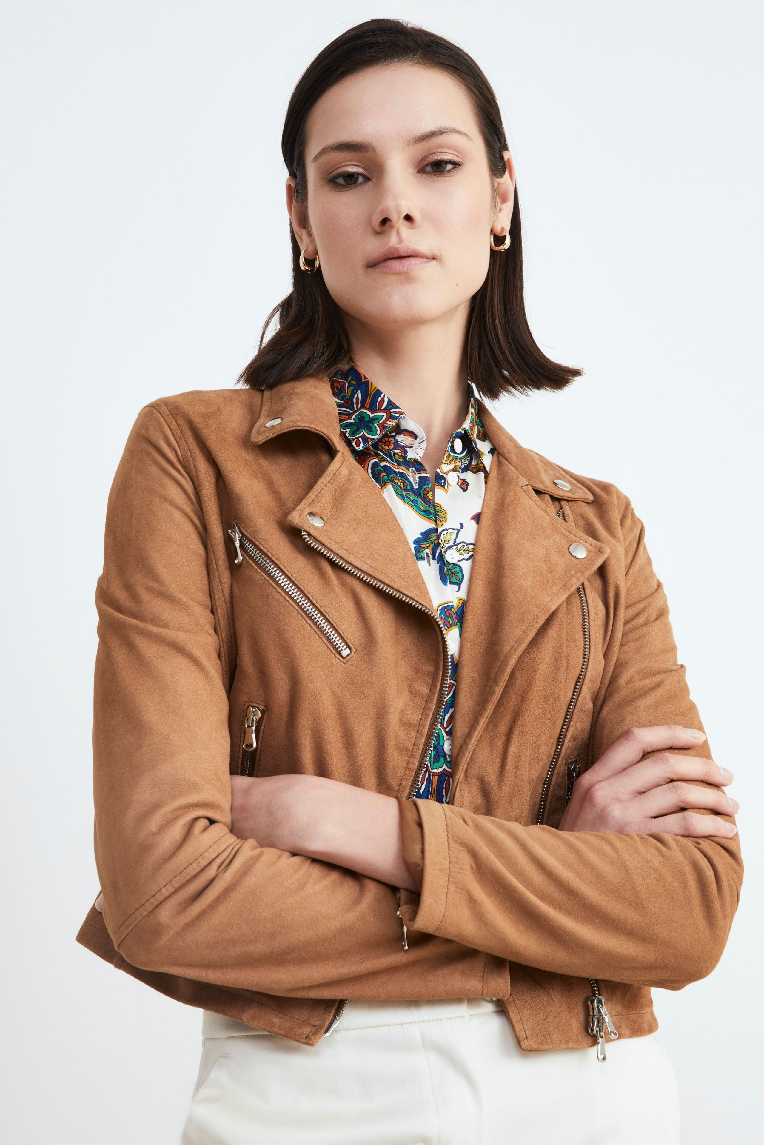 Blazer Giacca In Camoscio Donna Giacca Leggera Blazer Scamosciato