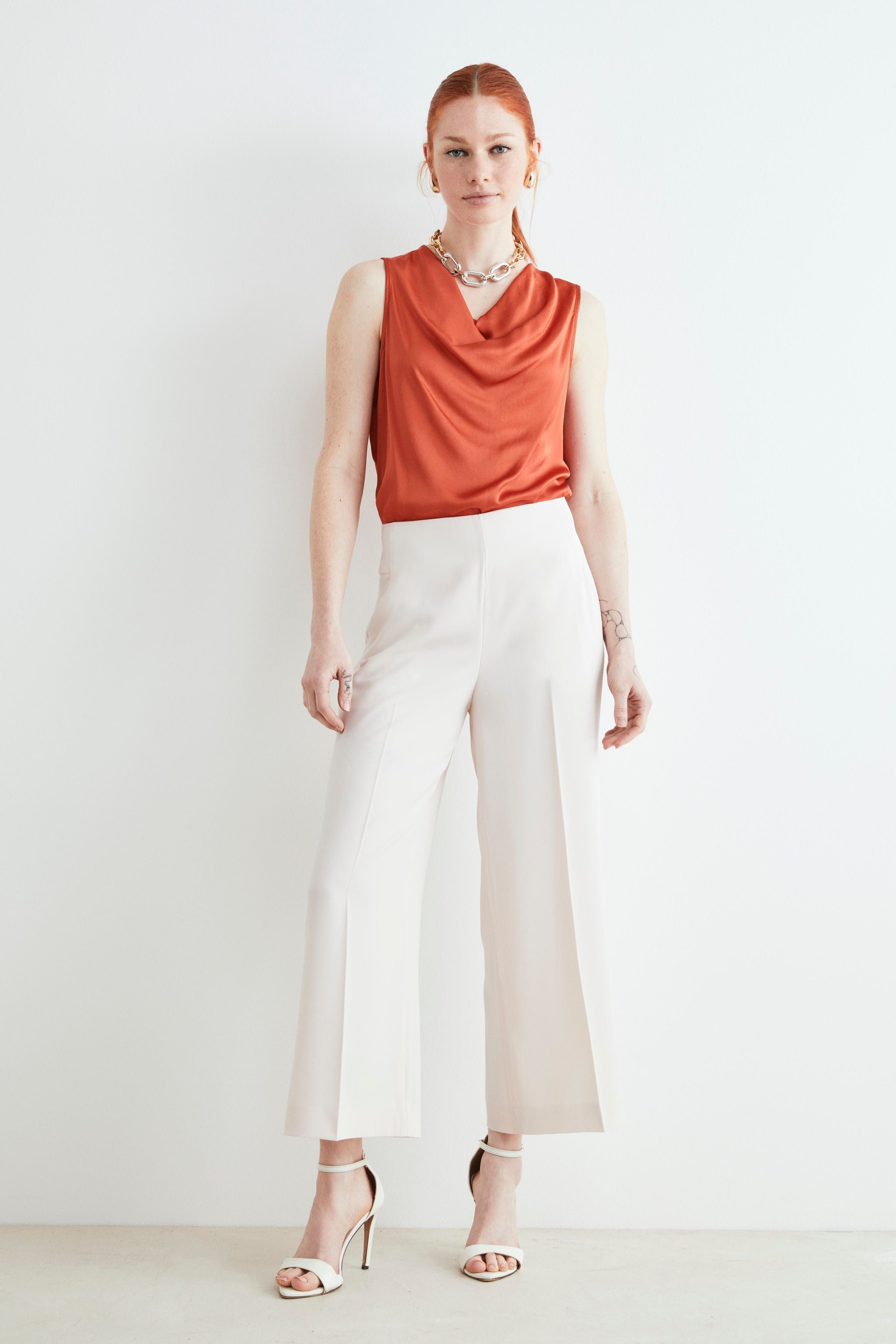 Pantalone culotte - AVORIO