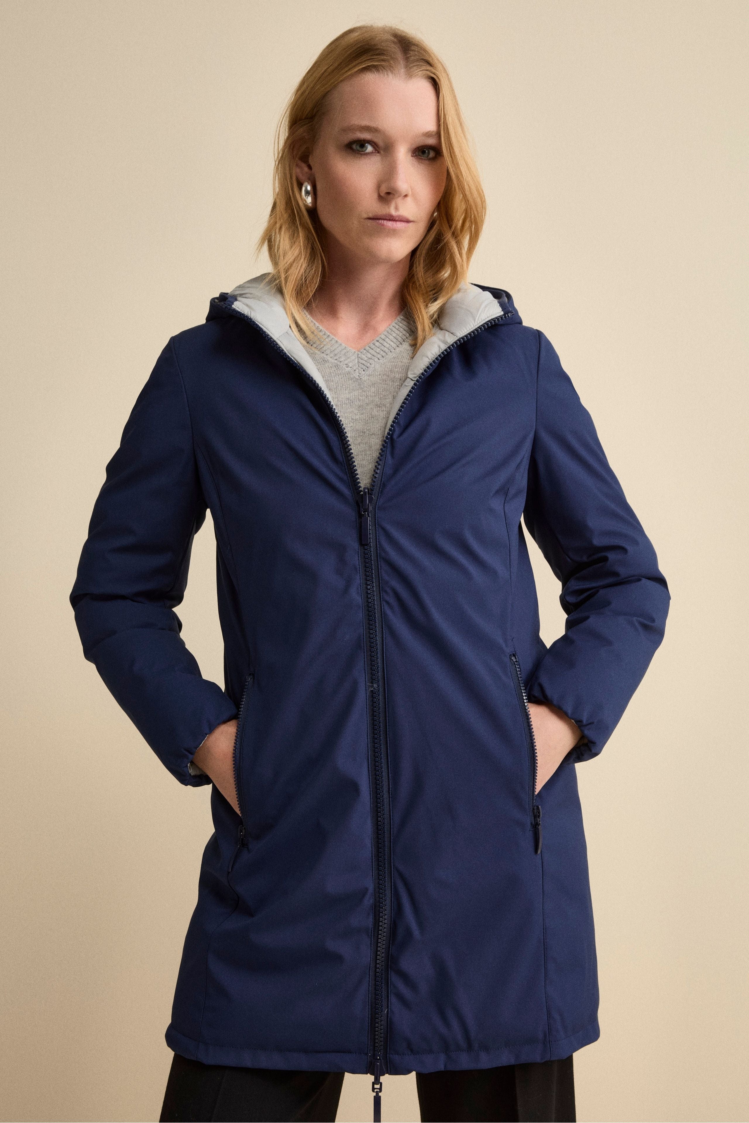 Giaccone Reversibile Imbottito - BLU