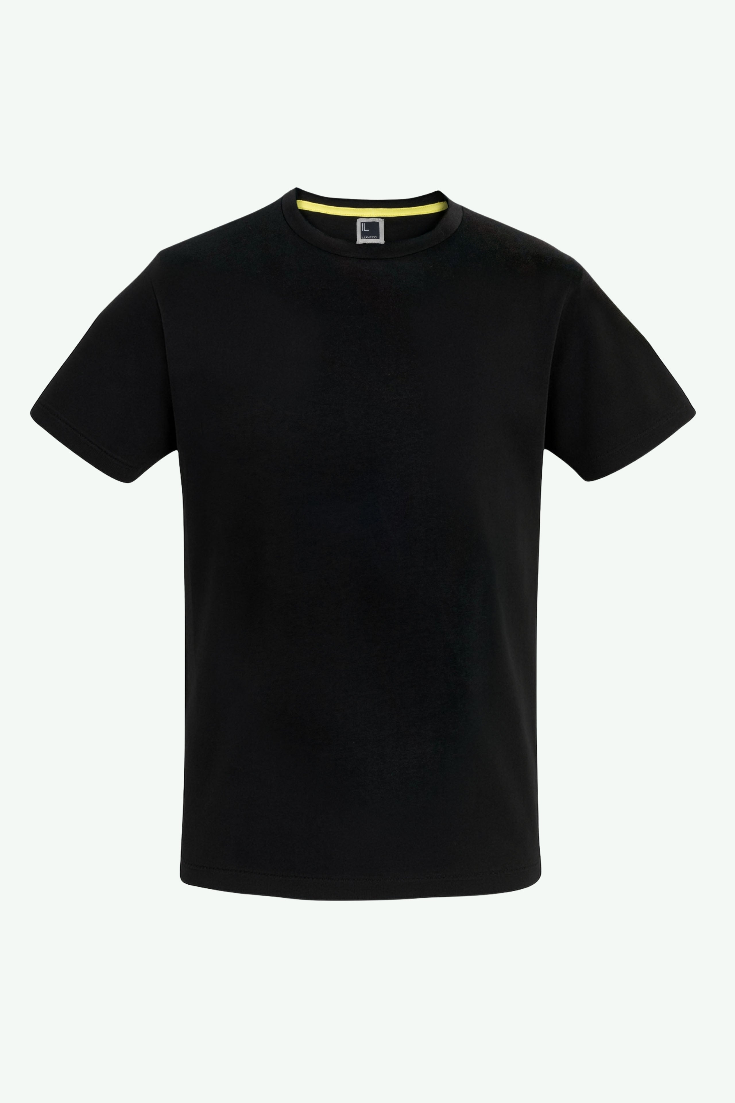 T-Shirt Girocollo Slim Fit in Cotone Supima - NERO