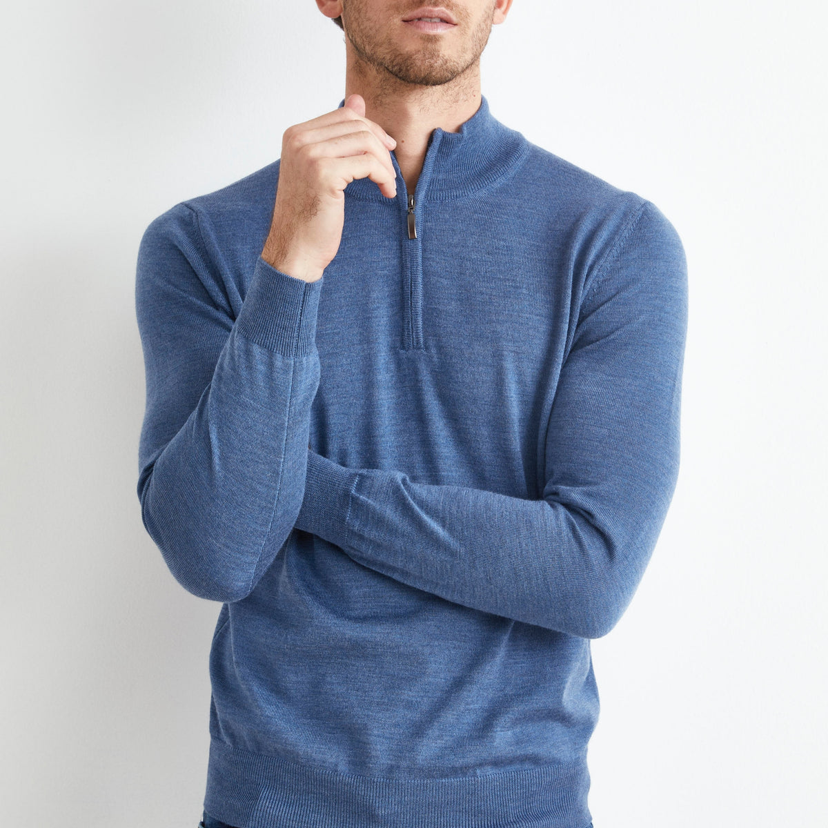 Lupetto Zip Verde Misto Lana Coste - Foto 6