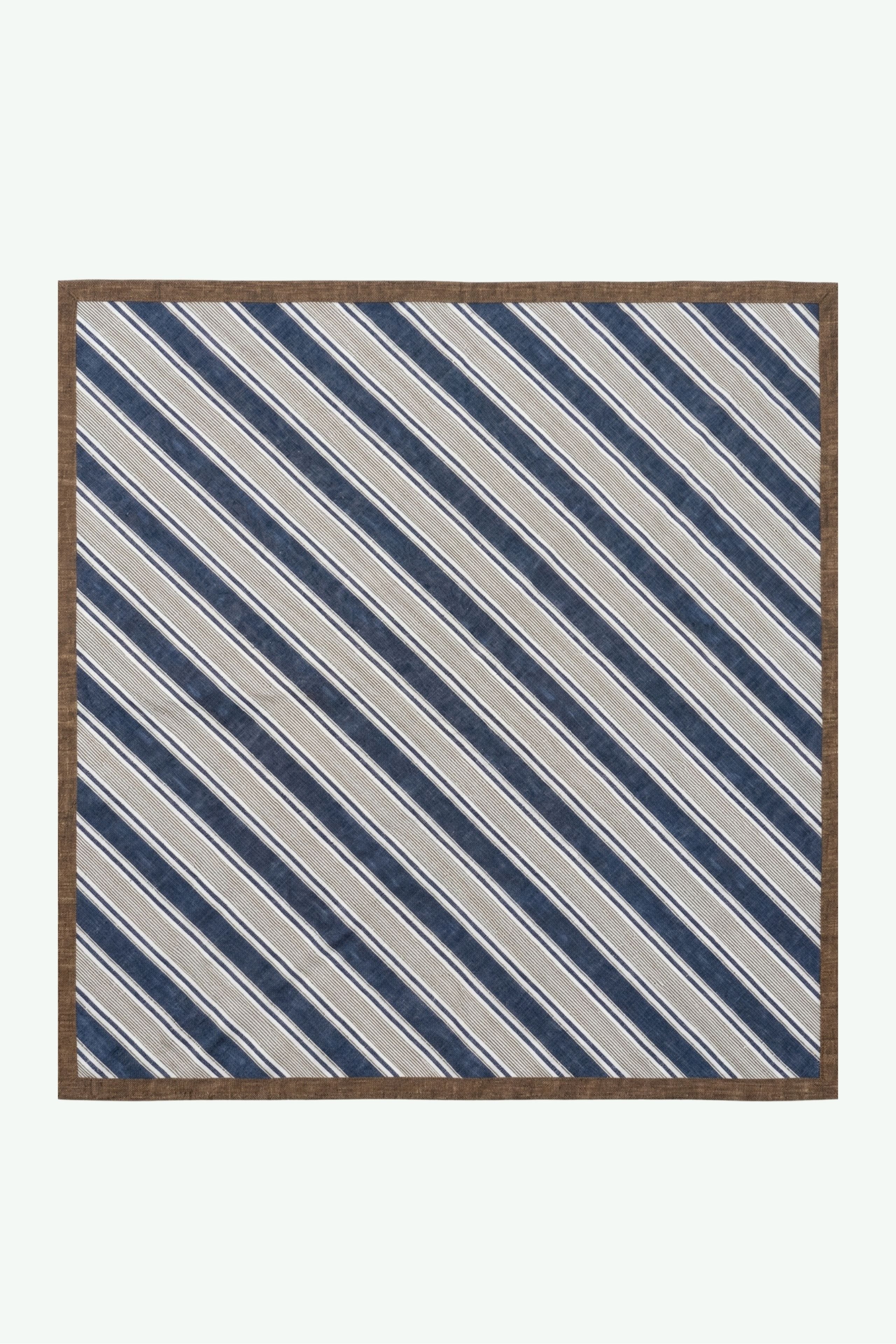 Foulard in Cotone a Righe - RIGATO BLU