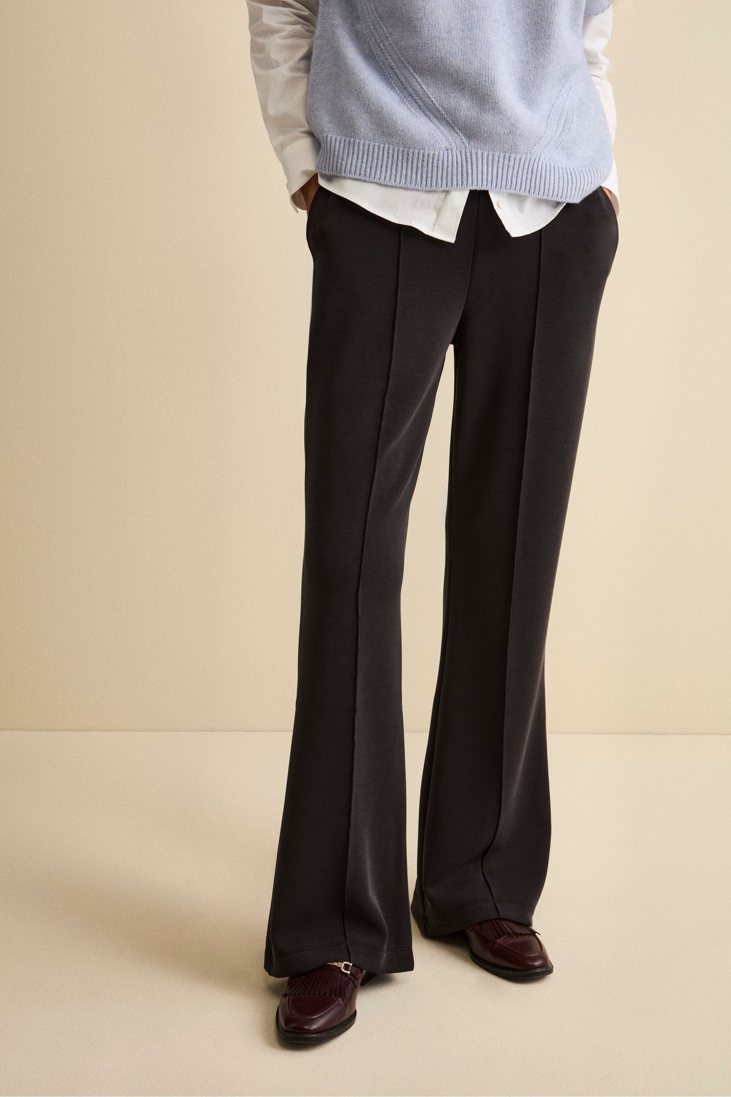 Pantalone Morbido in Scuba - NERO