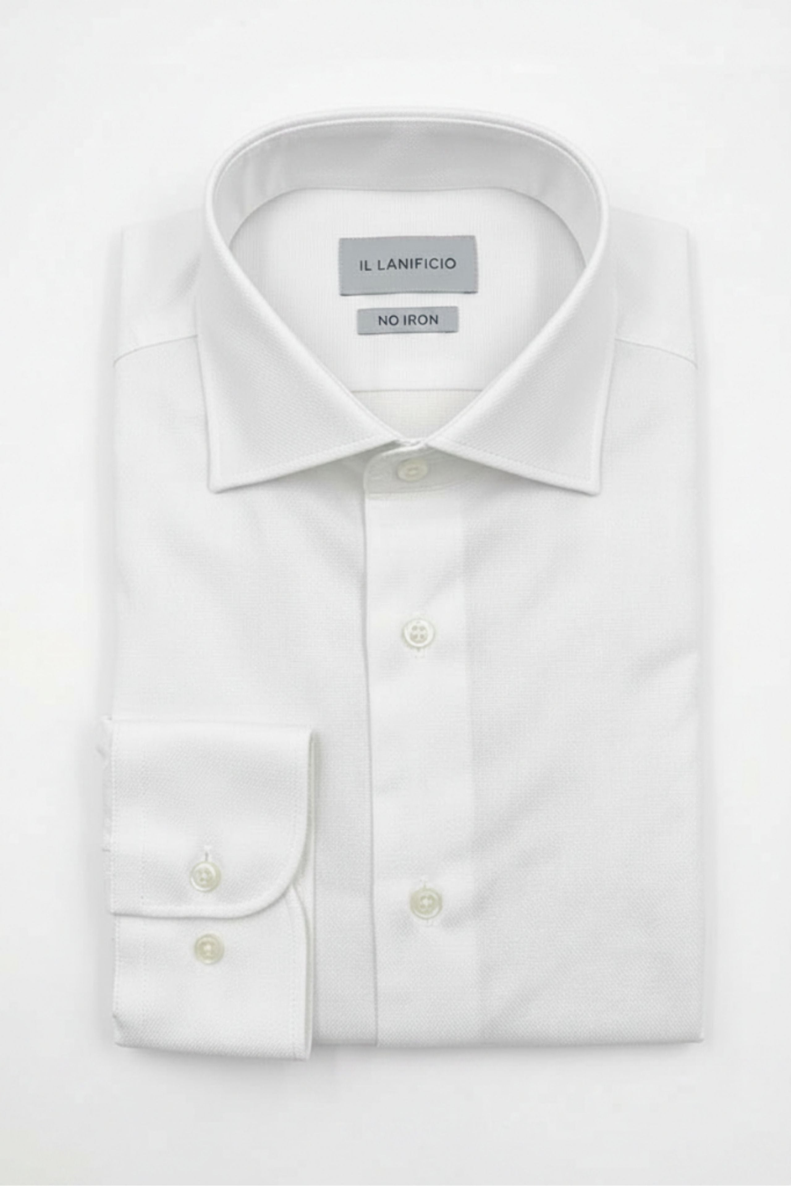 Camicia Regular No Iron Collo Francese - BIANCO