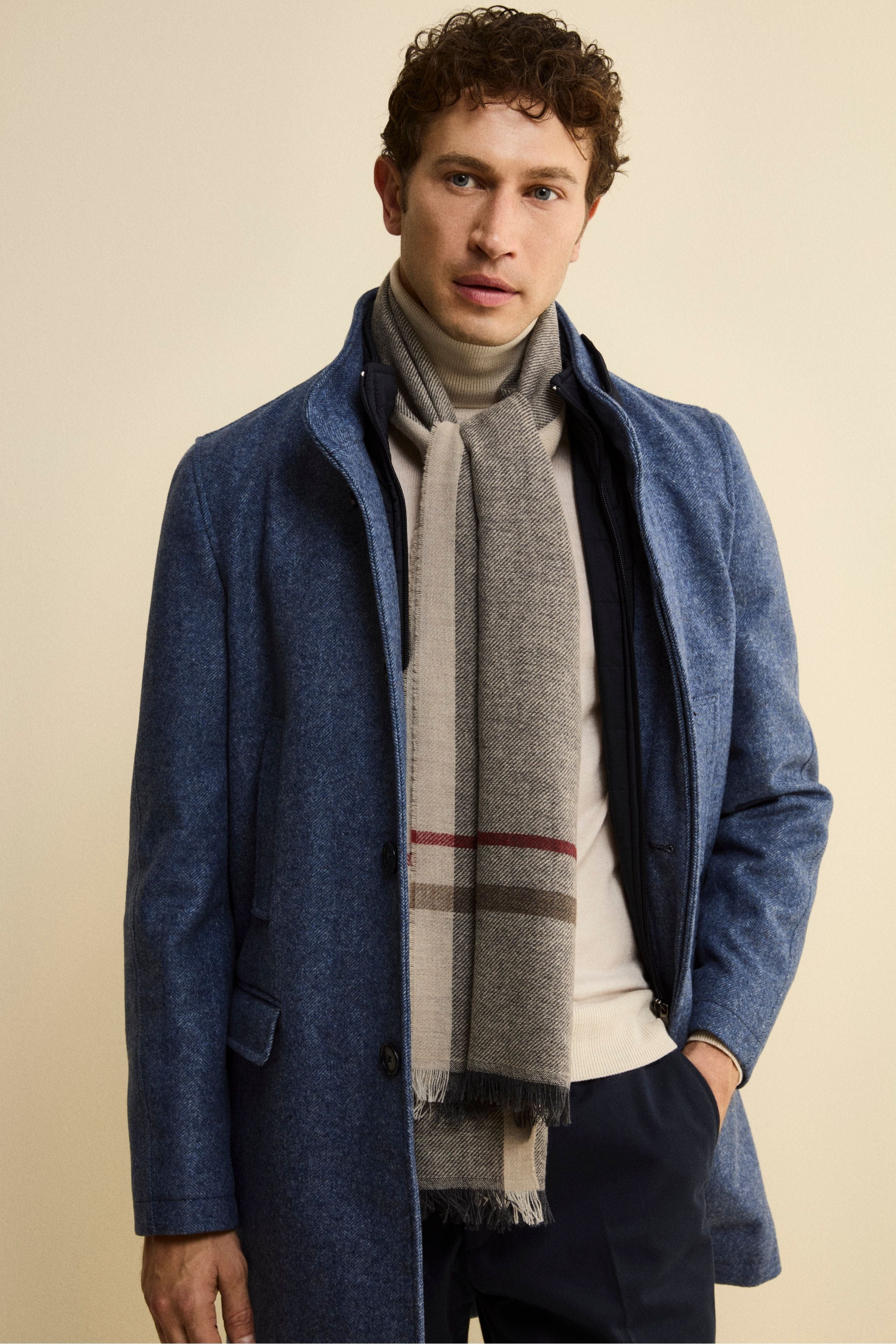 Stola in Misto lana e Cashmere - BEIGE