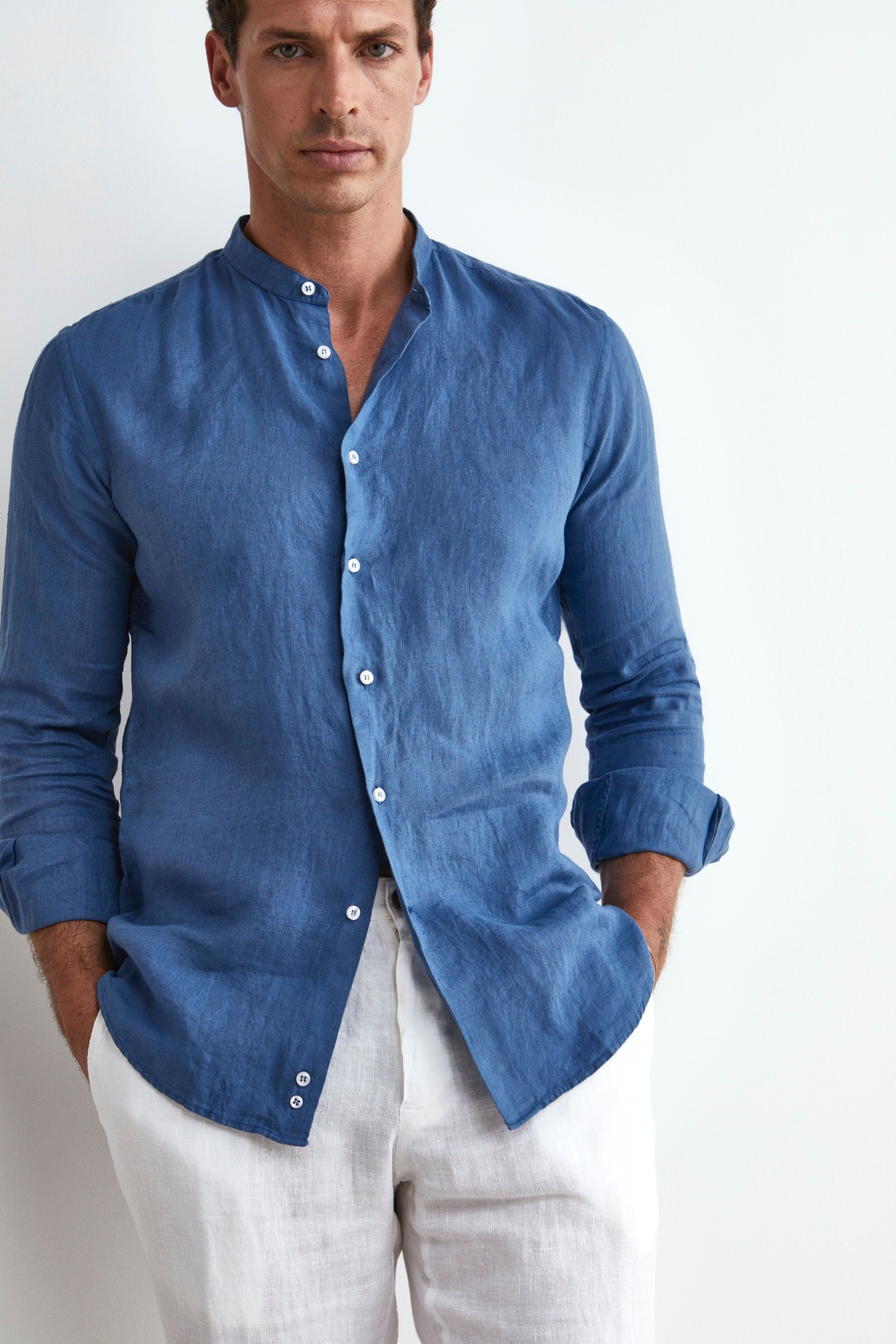 Jeans Camicie Uomo In Lino Slim Fit Camicia Jeans Uomo Oviesse