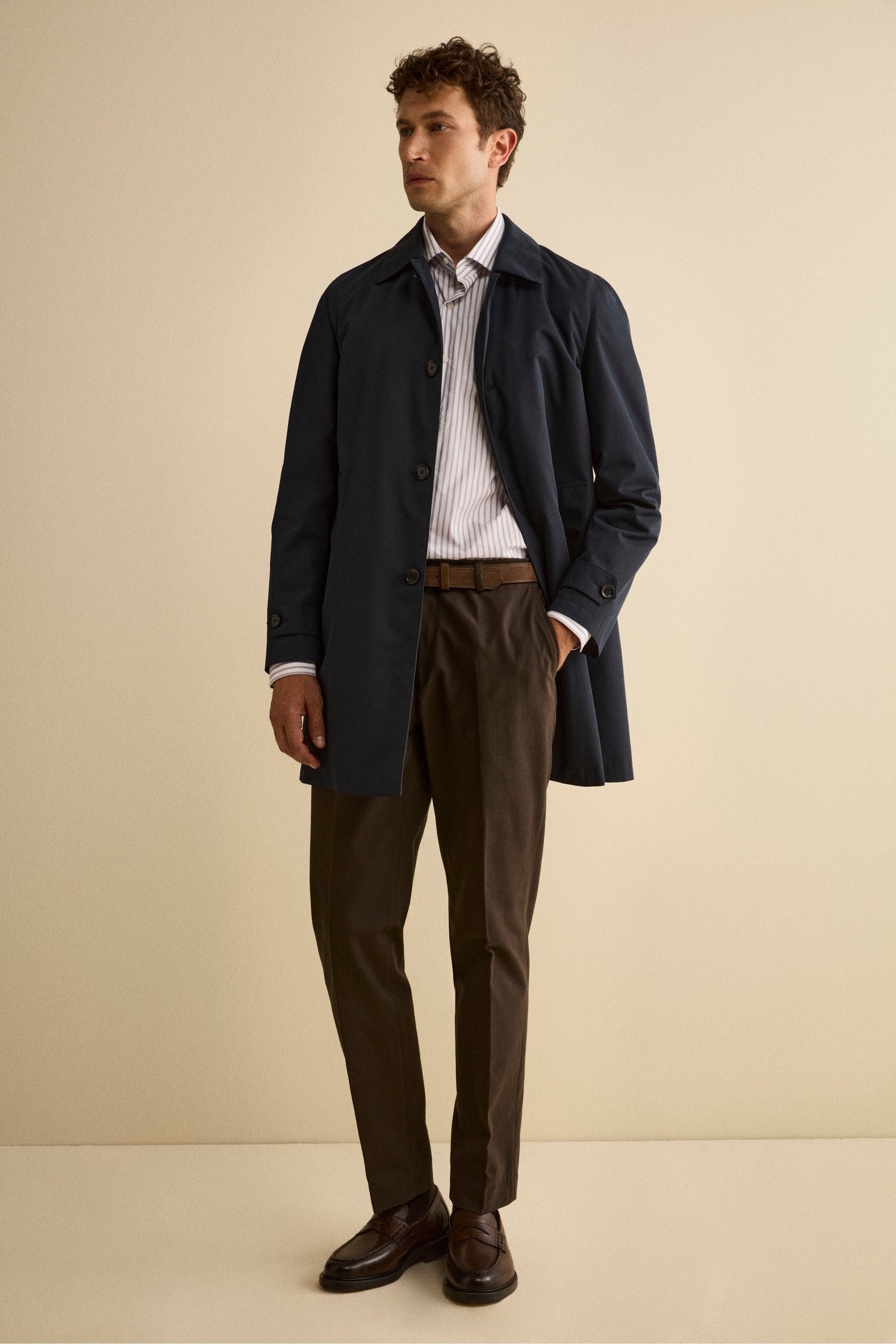 Impermeabile Invernale Midi con Trapunta - BLU