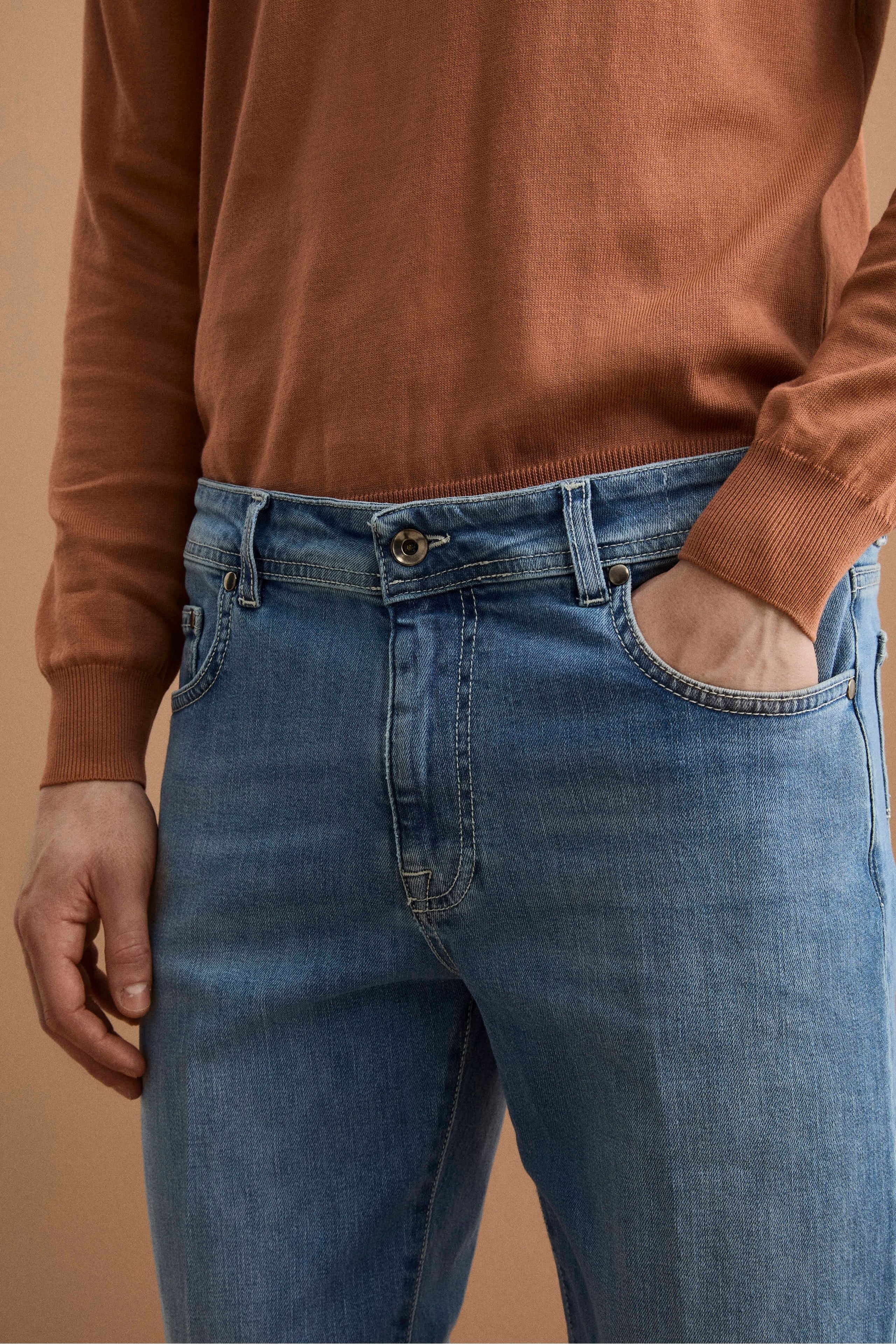 Jeans Cinque Tasche Slim Fit - DENIM CHIARO