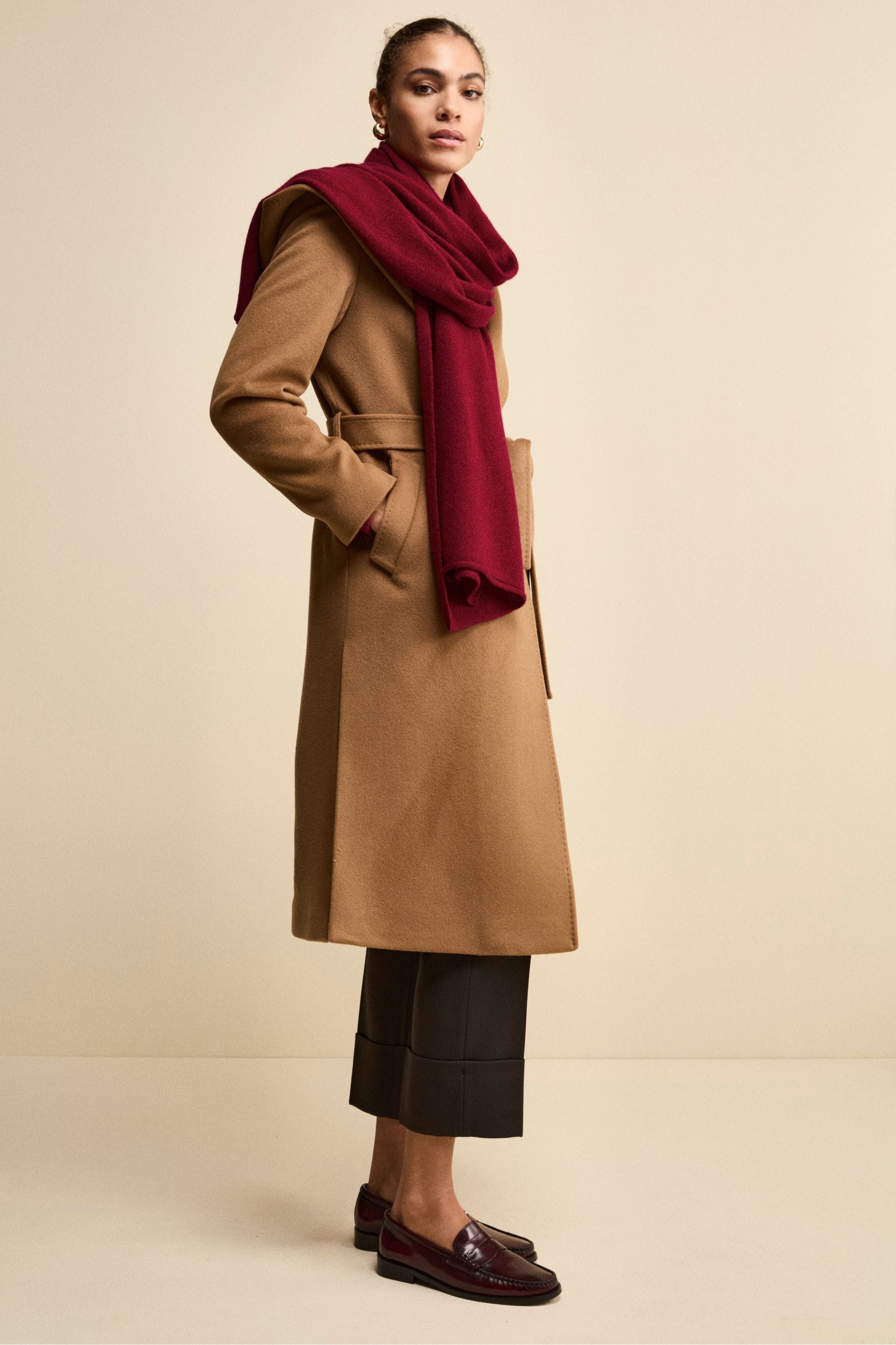 Sciarpa in cashmere - BORDEAUX