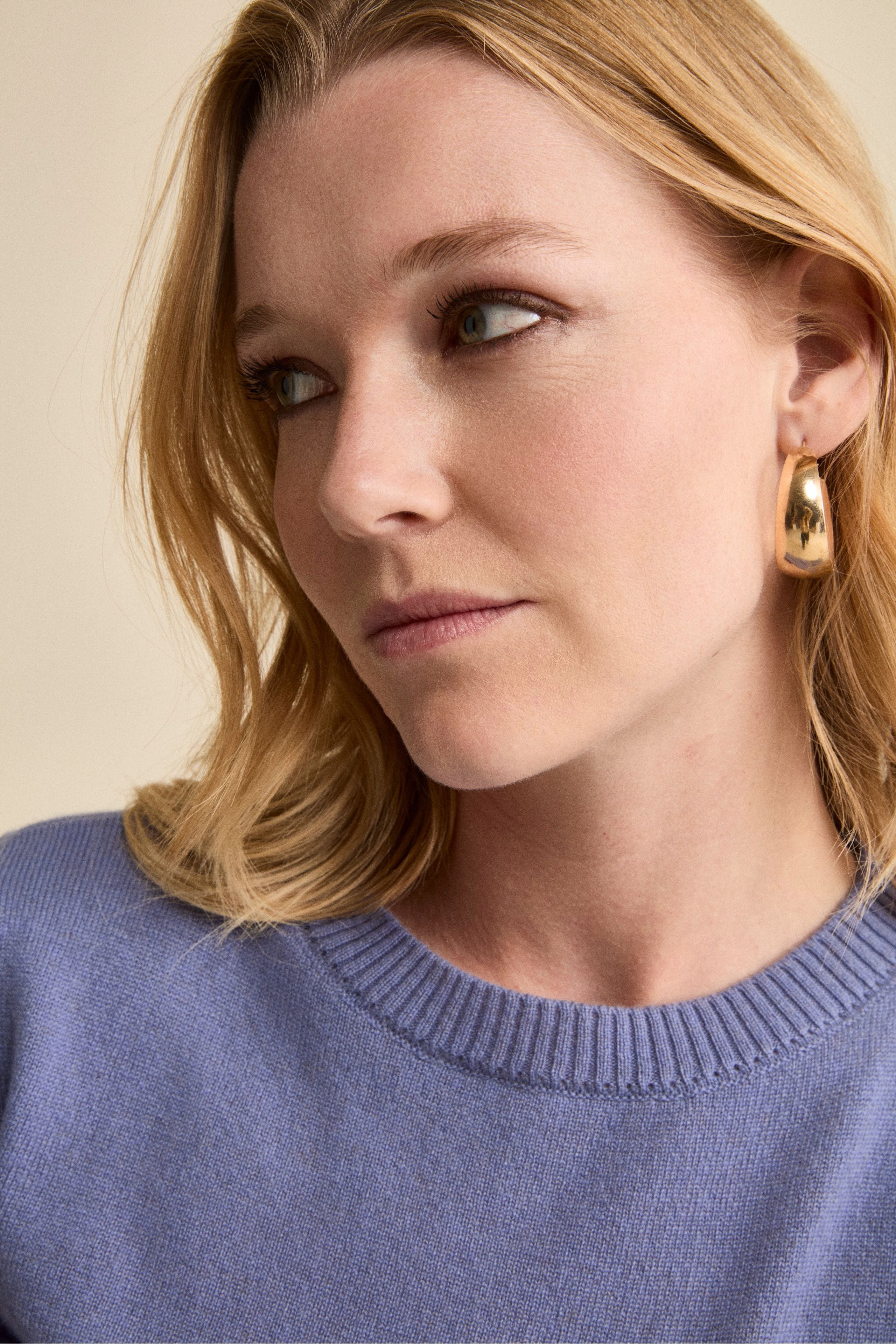 Maglia Barchetta in Puro Cashmere - LAVANDA