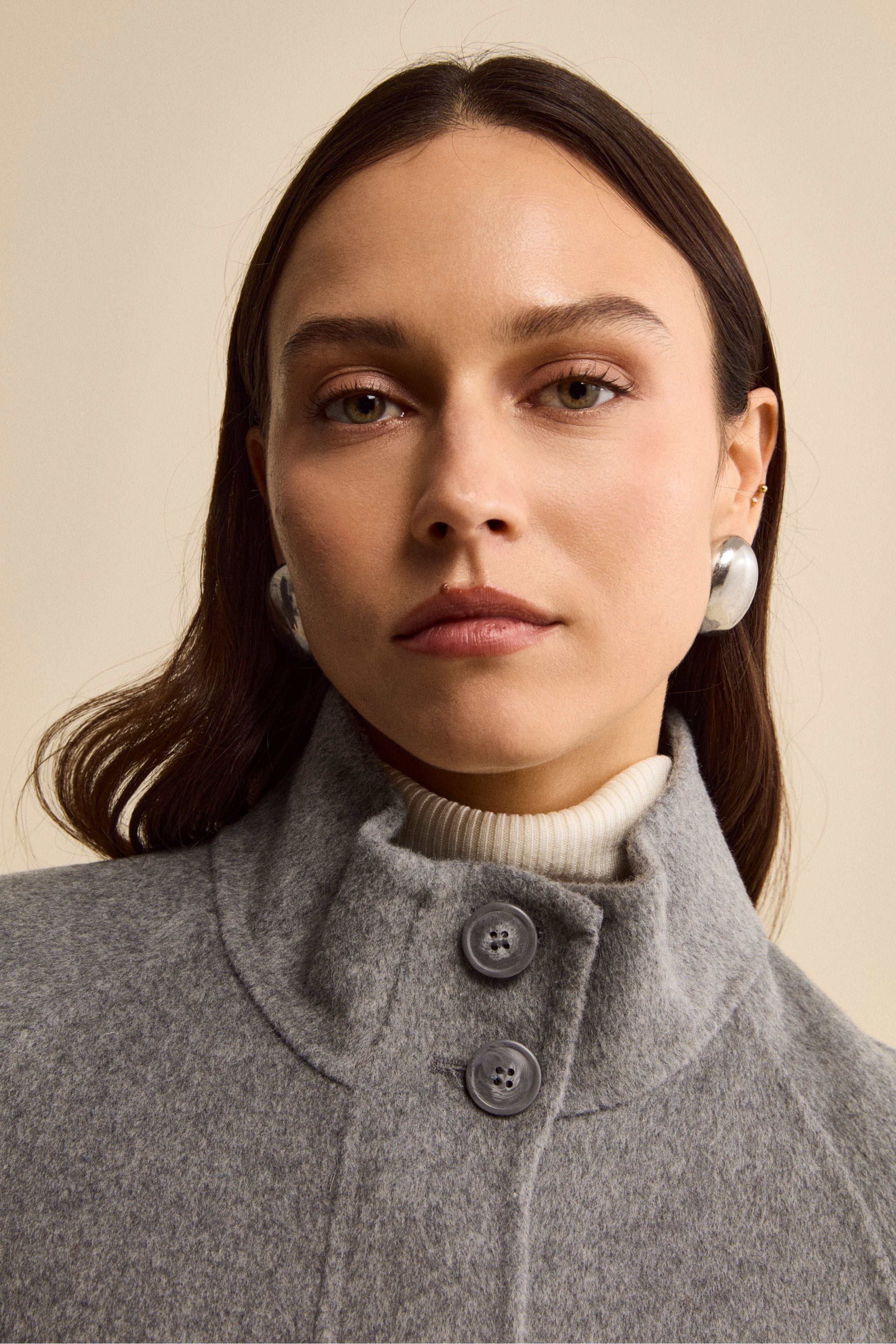 Bomber Sfoderato in Misto Lana - GRIGIO