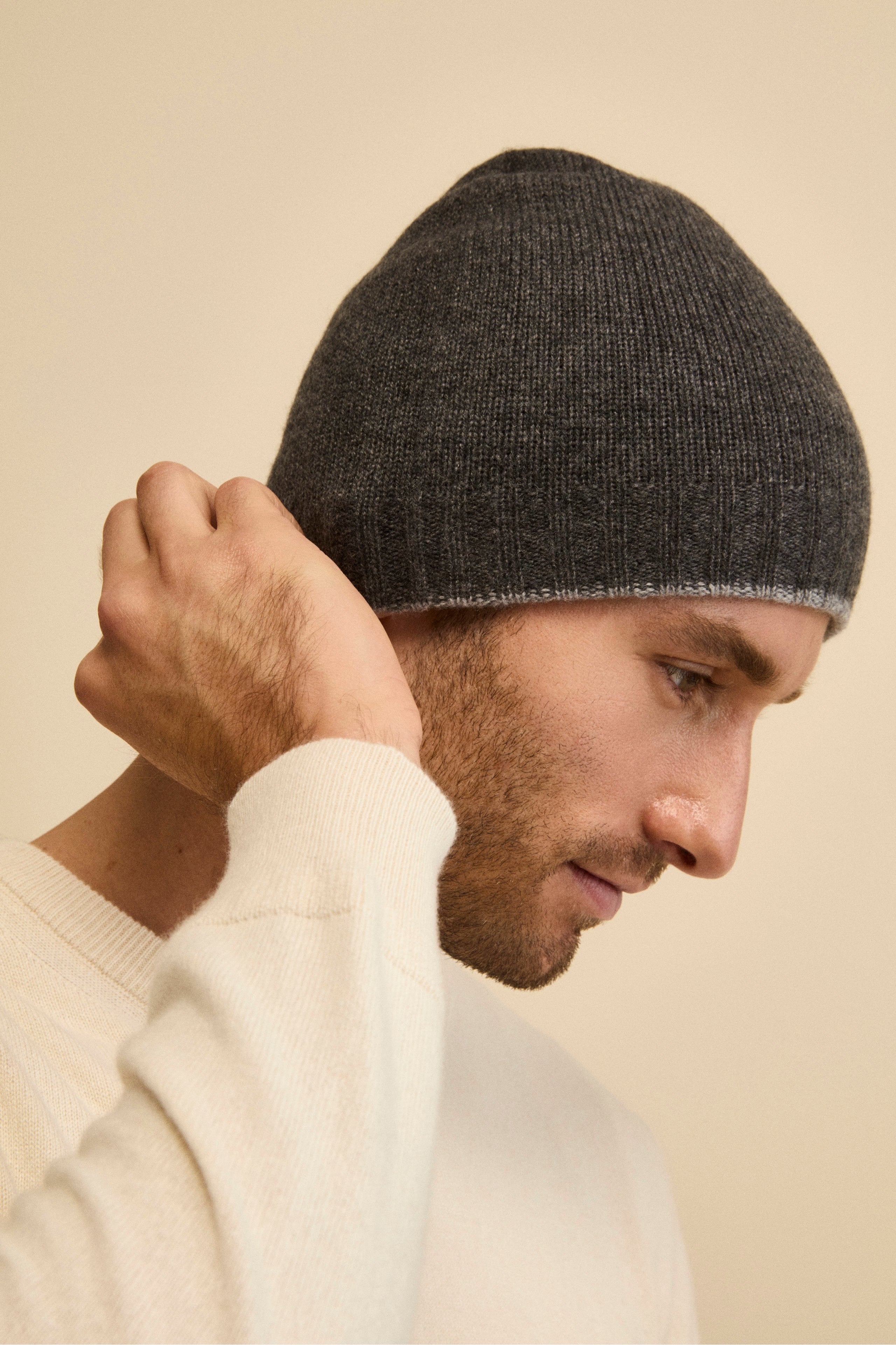 Cappello in cashmere - GRIGIO SC/GRIGIO CH