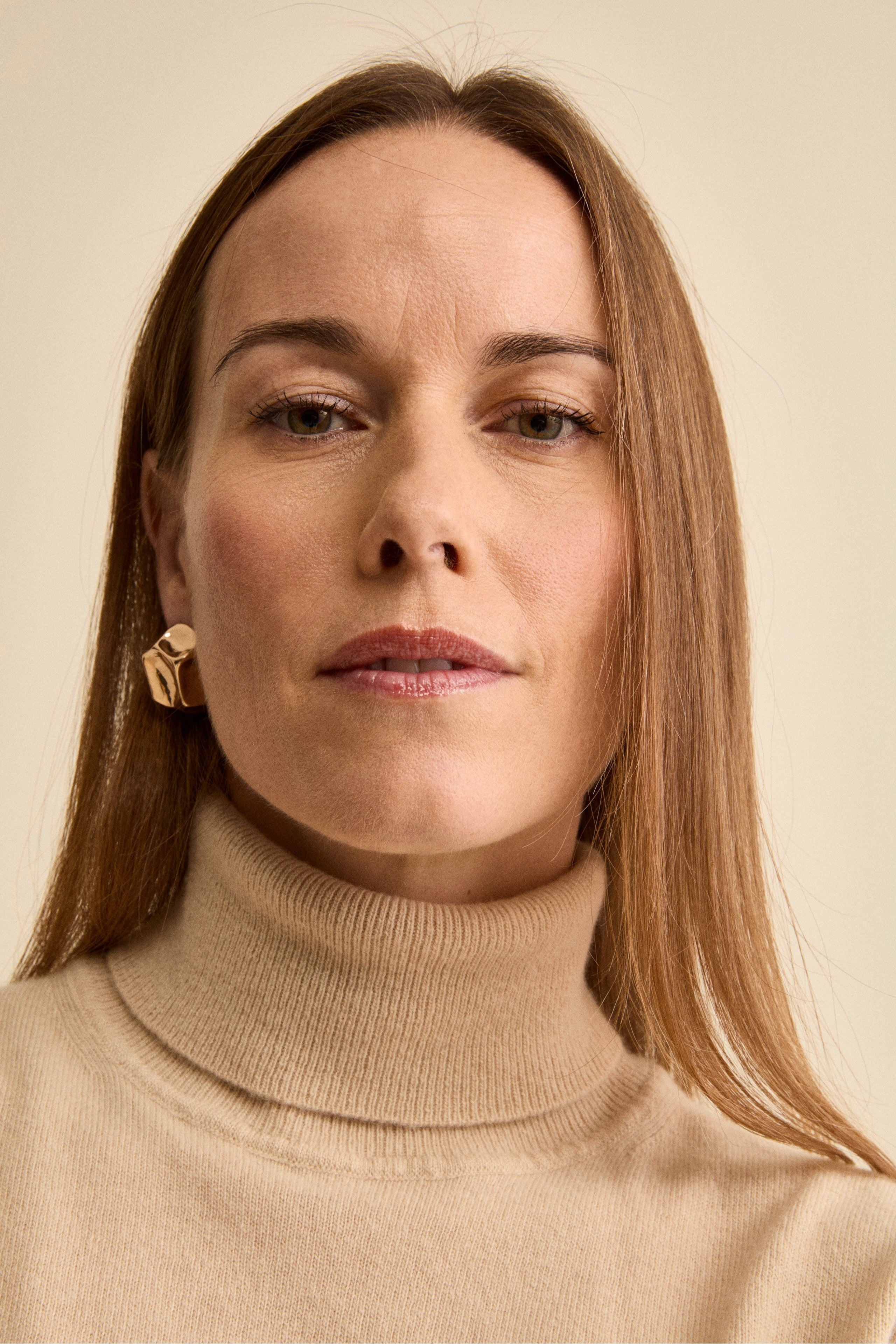 Dolcevita in lana e cashmere - SABBIA