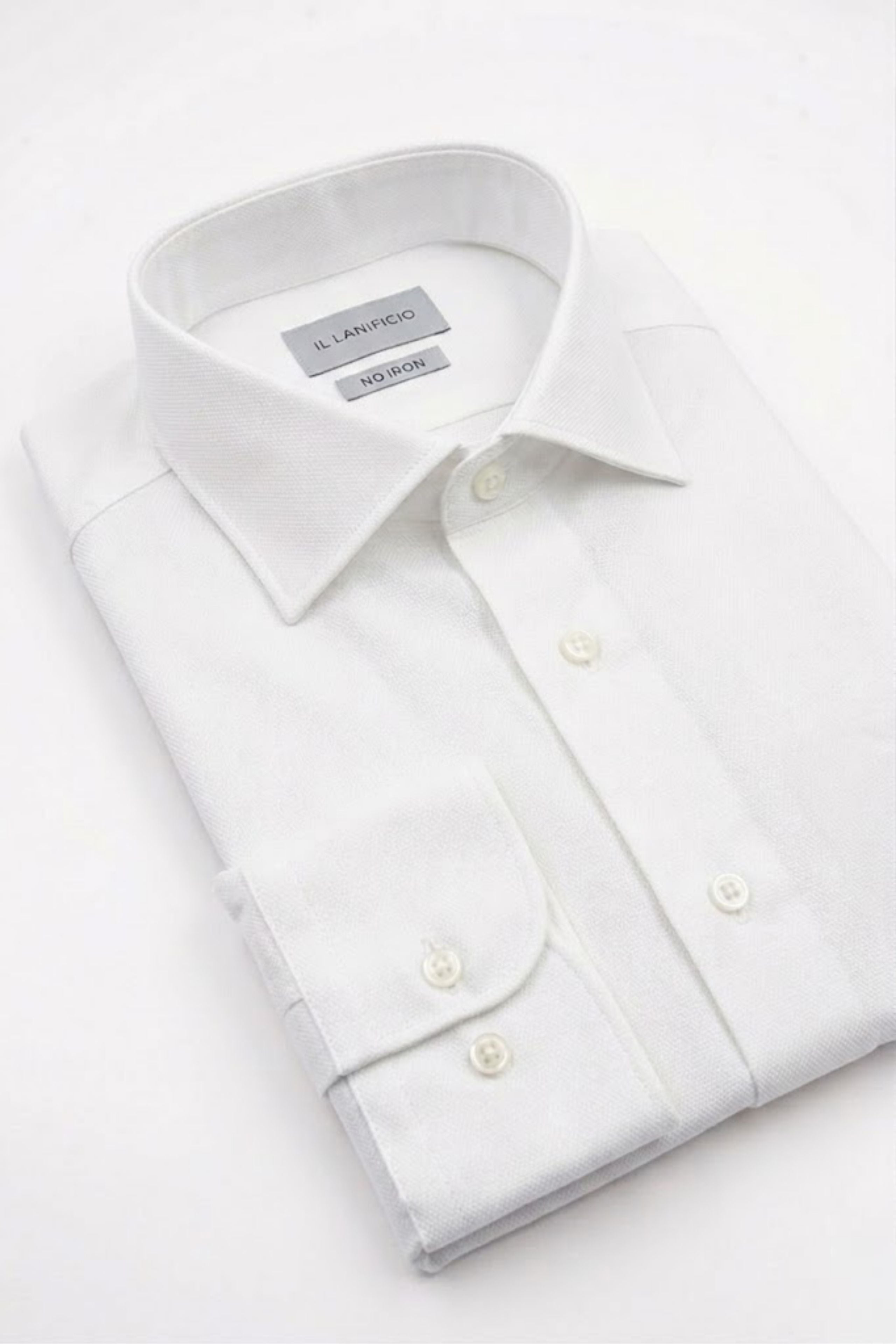 Camicia Regular No Iron Collo Francese - BIANCO
