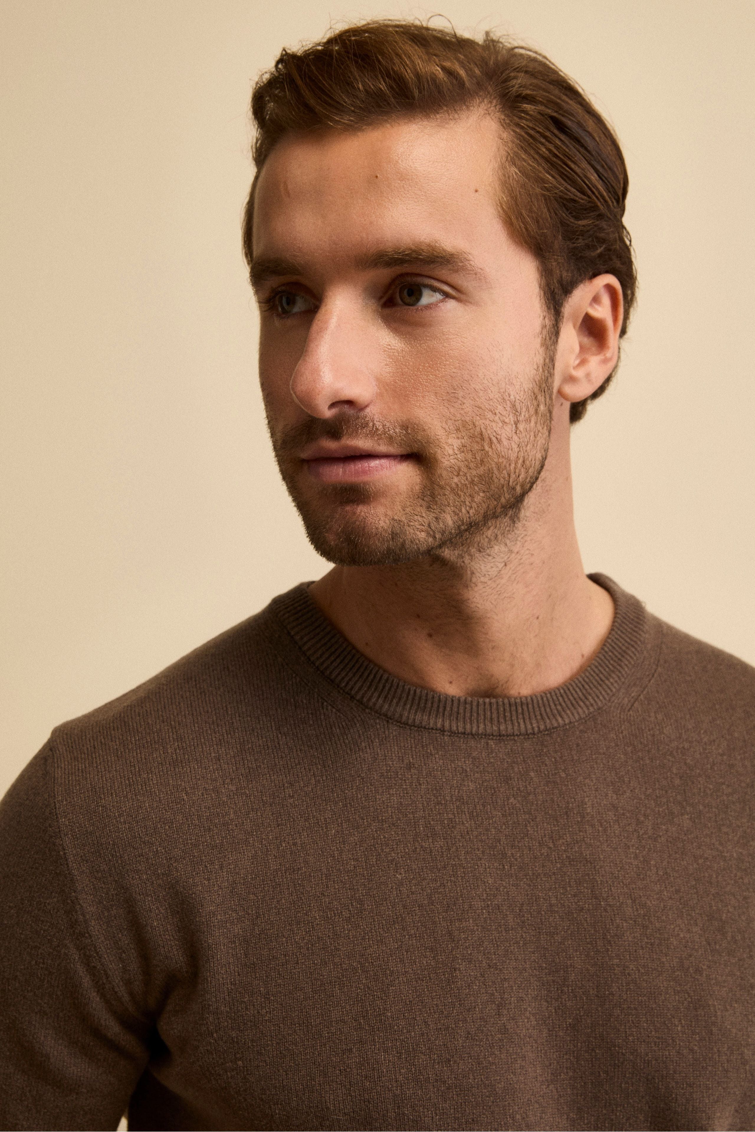 Girocollo in cashmere e seta - CACAO