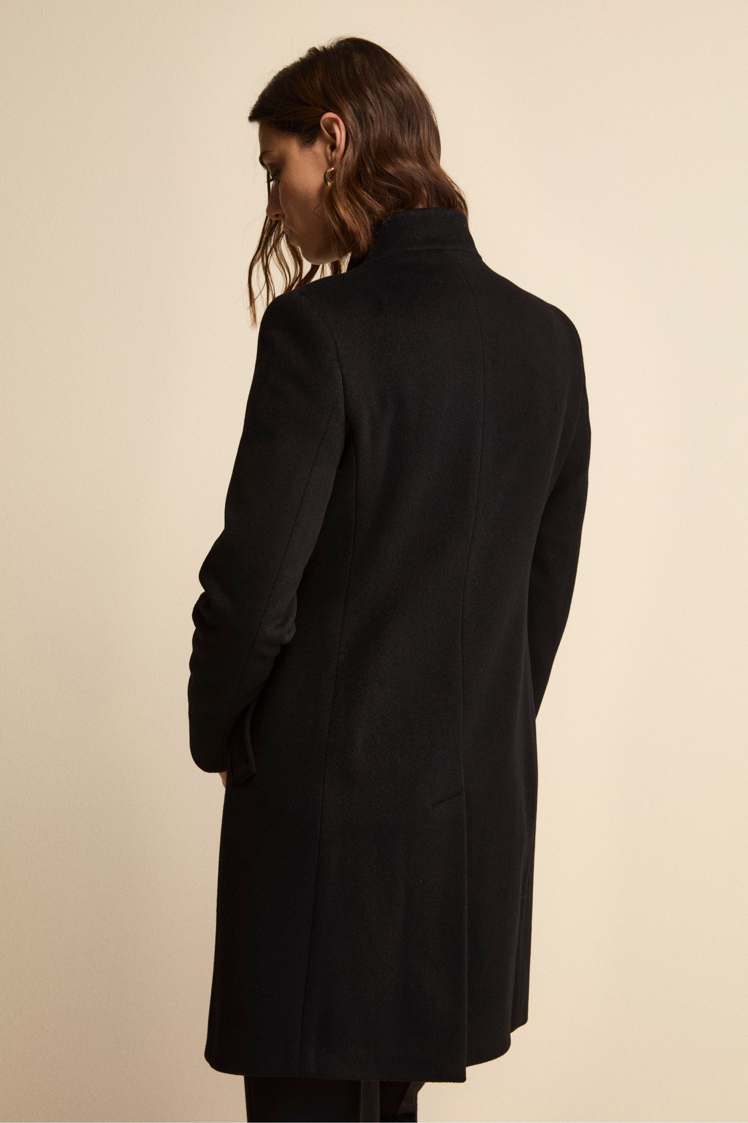Cappotto in cashmere da donna - NERO