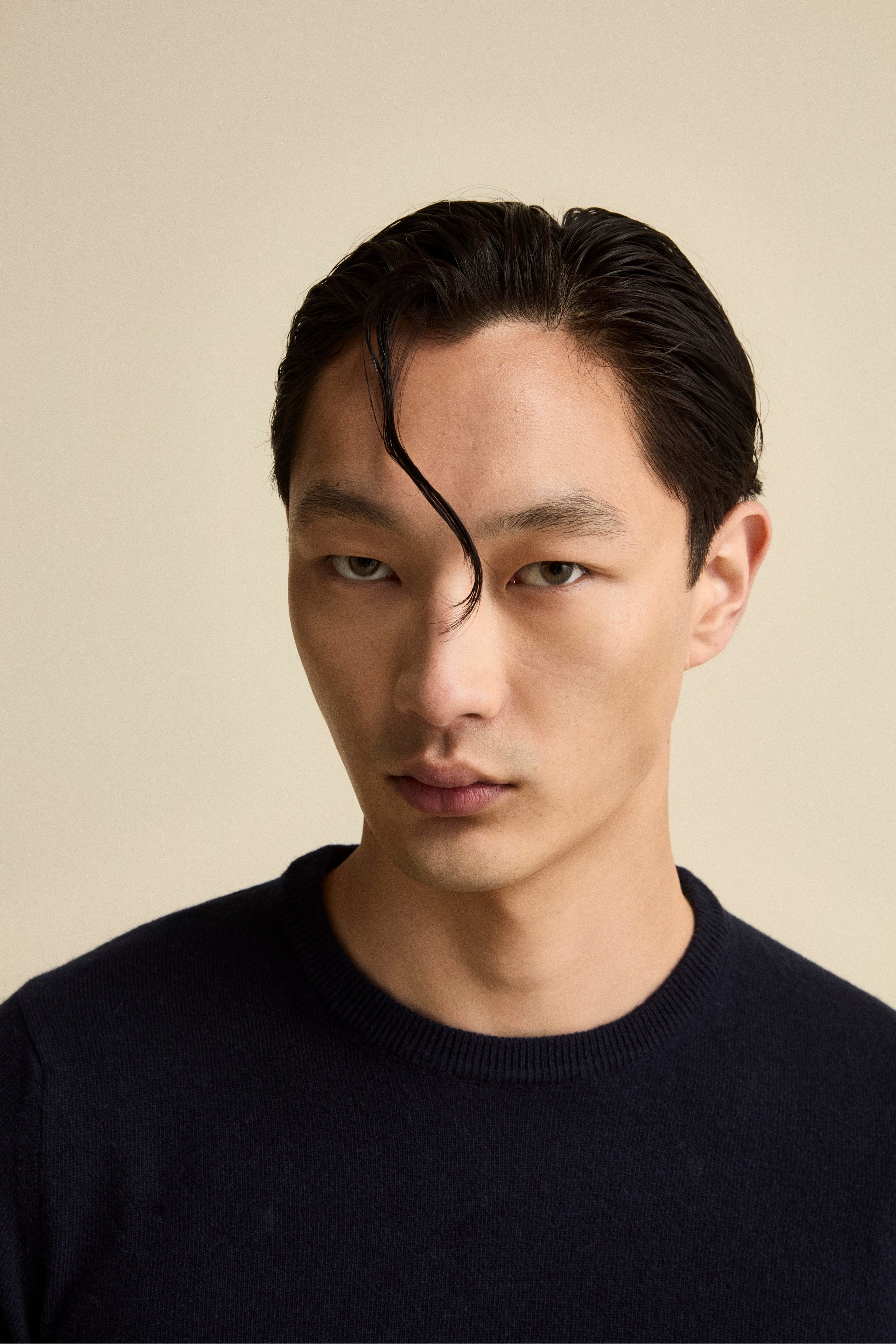 Maglia Girocollo Regular Fit in Lana Merino - BLU