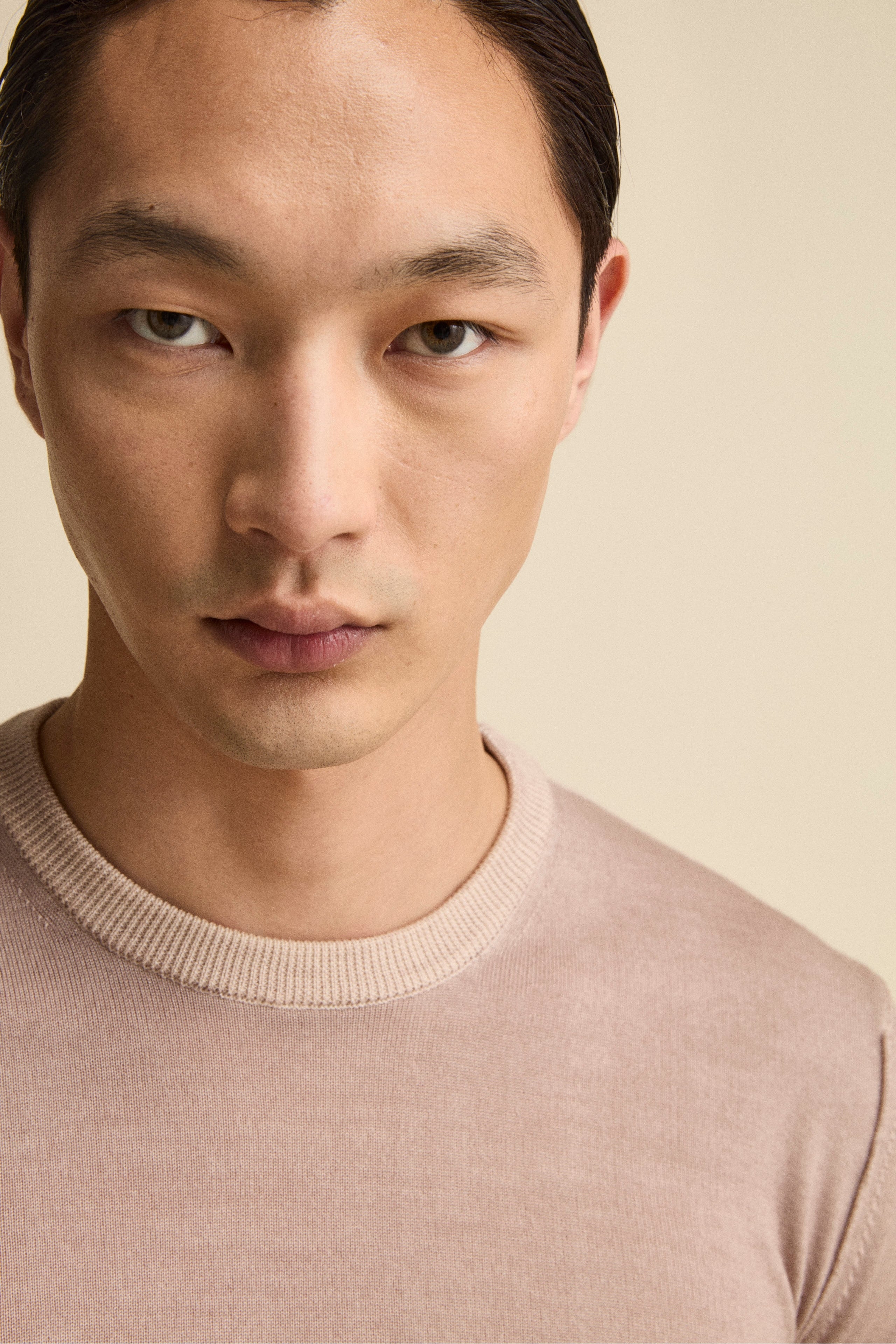 Girocollo in Lana Merino Extrafine - QUARZO