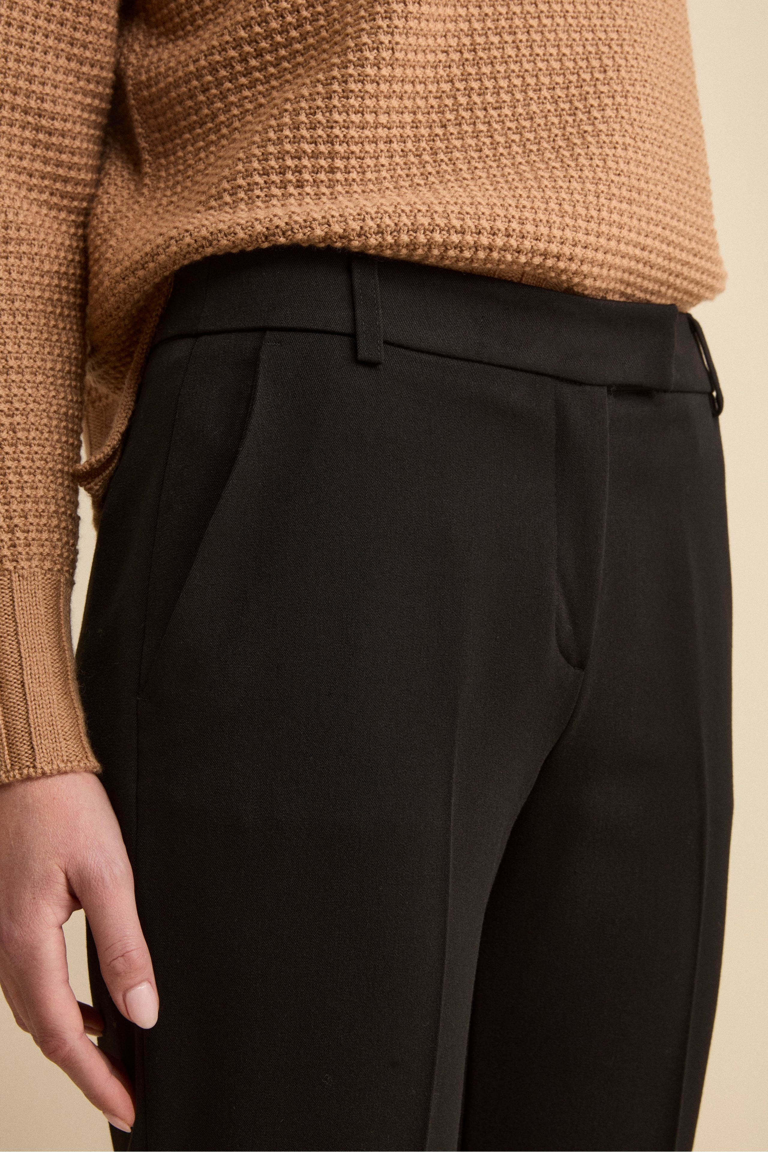 Pantalone Sigaretta Regular Fit - NERO