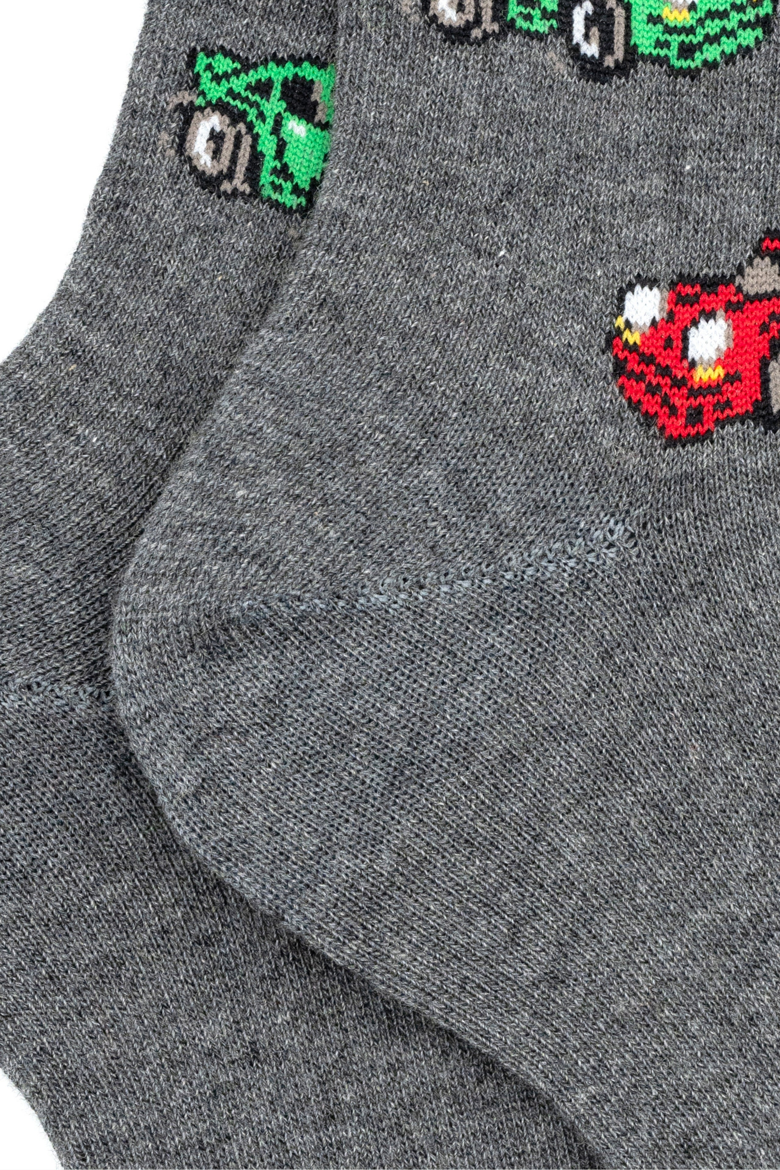 Calze Corte in Cotone Fantasia Automobili - GRIGIO MEDIO