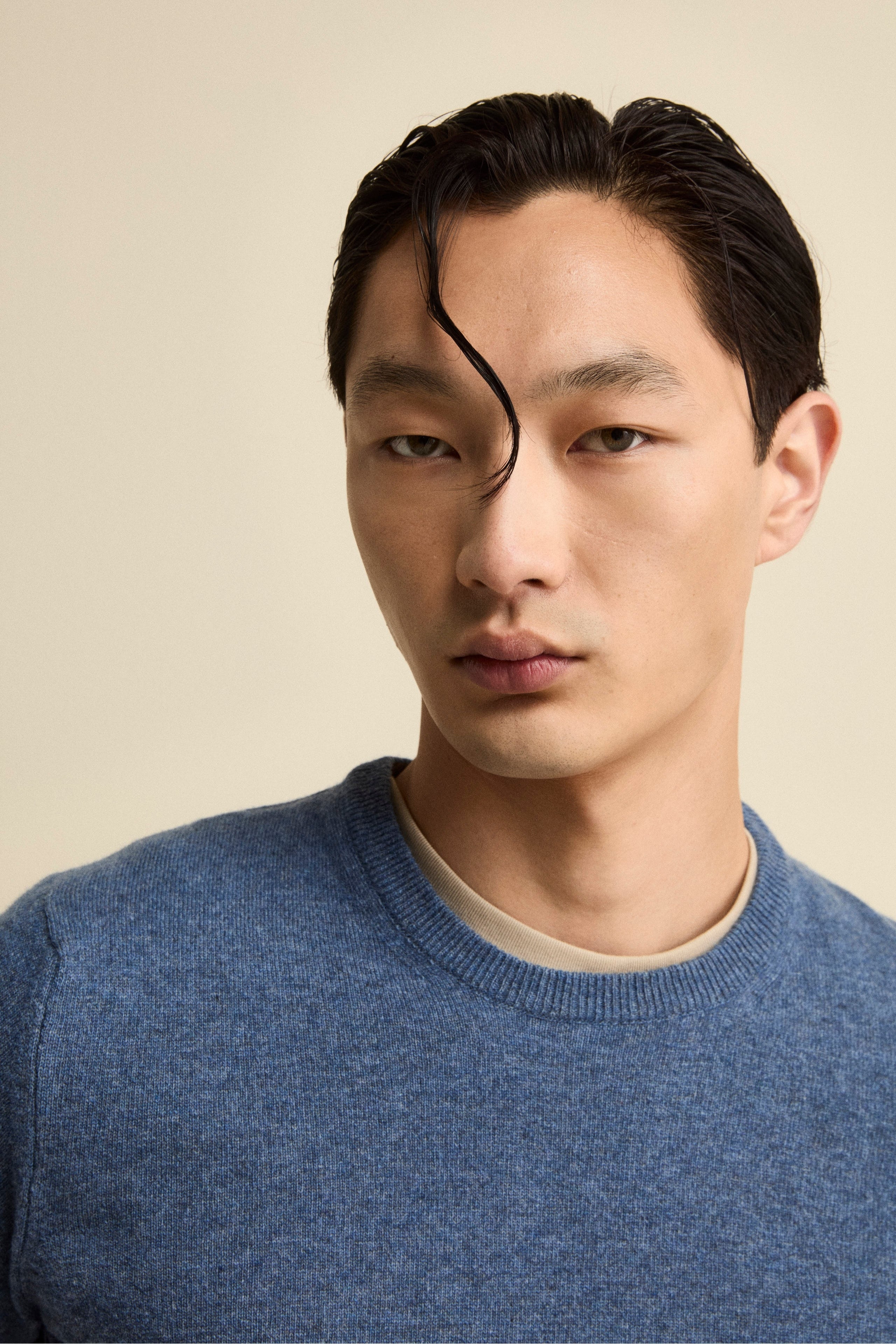 Maglia Girocollo Regular Fit in Lana Merino - JEANS