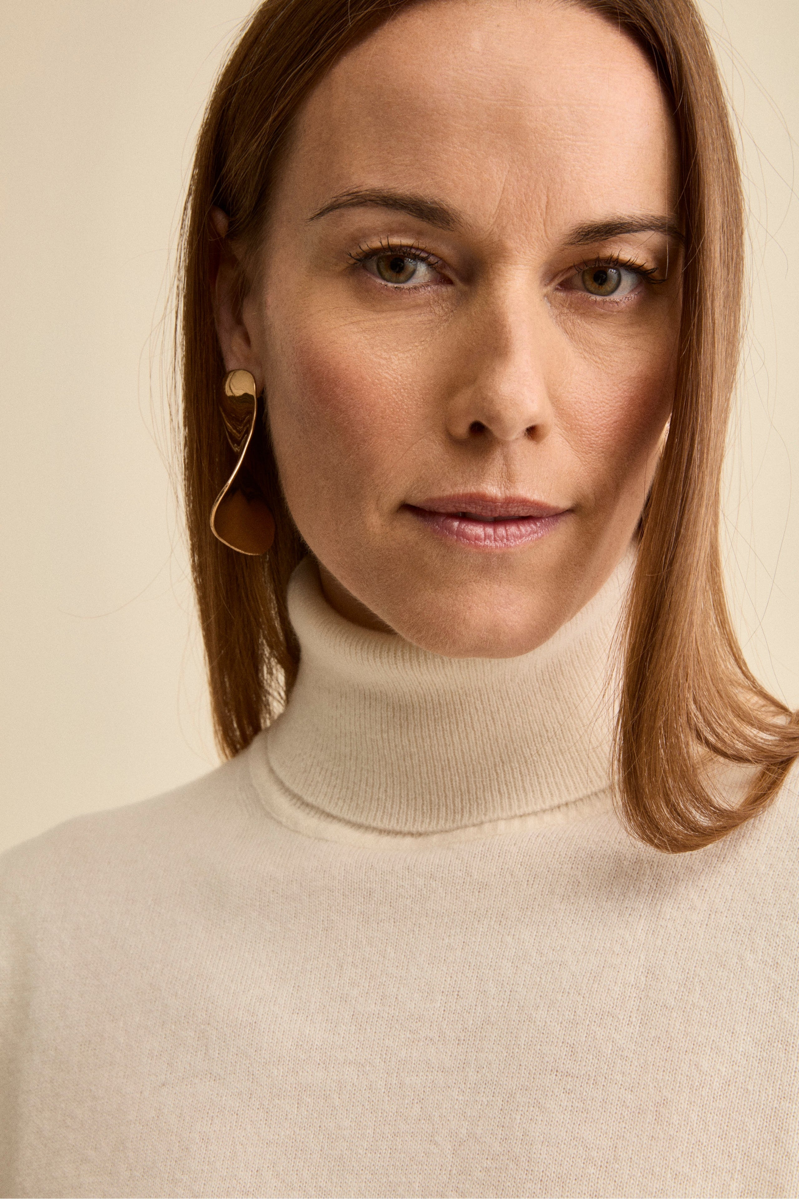 Dolcevita in lana e cashmere - LATTE