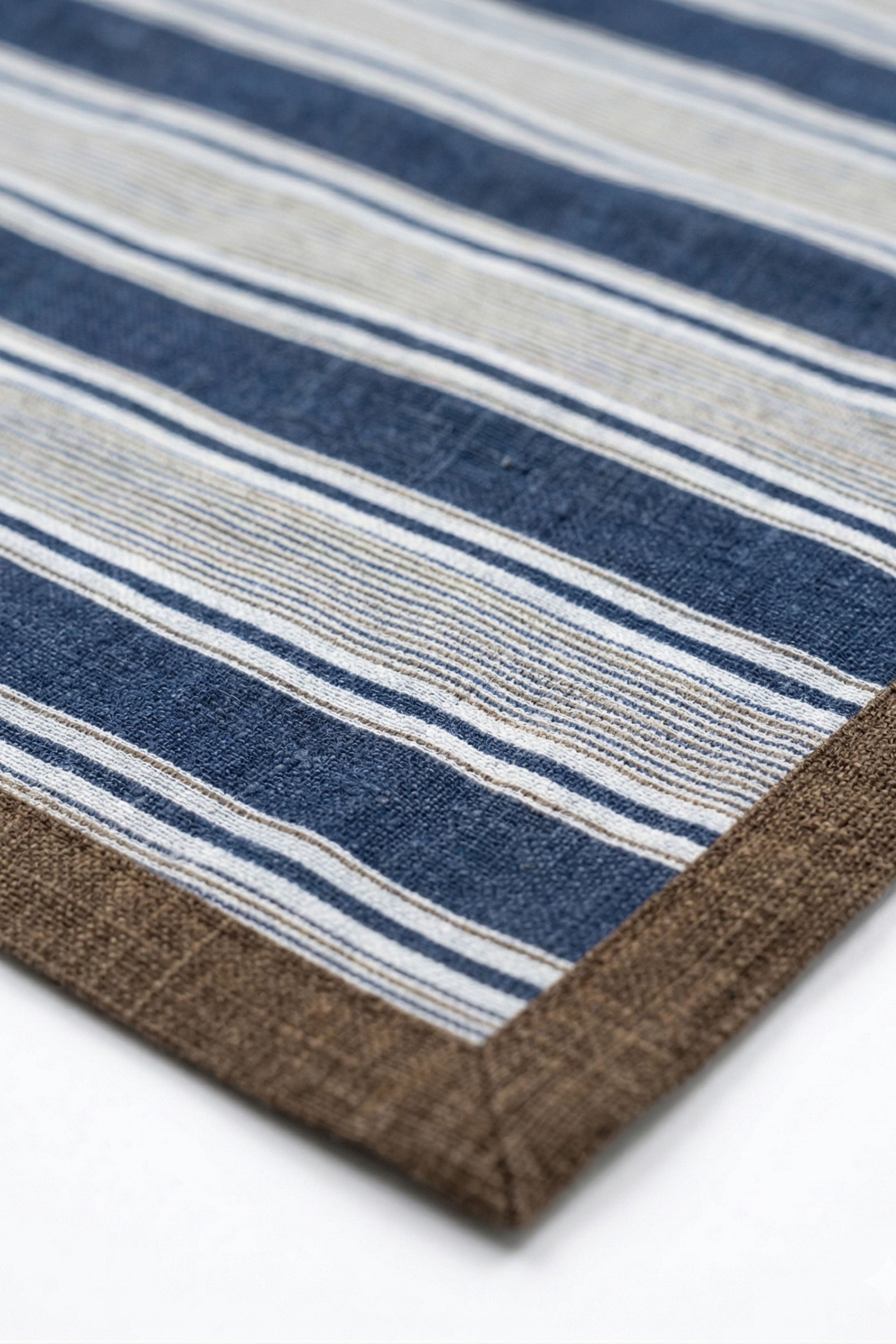 Foulard in Cotone a Righe - RIGATO BLU