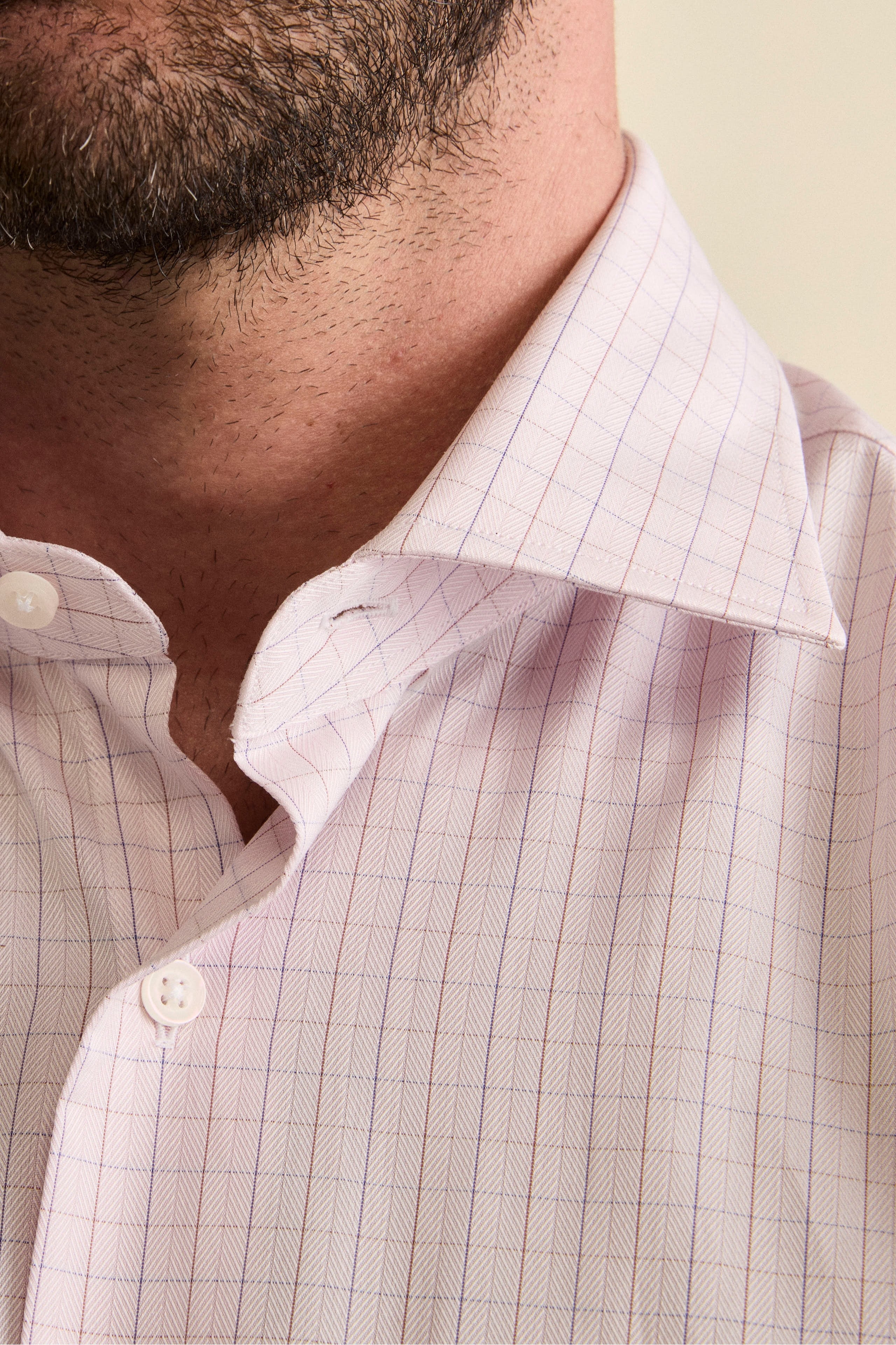 Camicia Check Custom Fit in Cotone - ROSA QUADRI