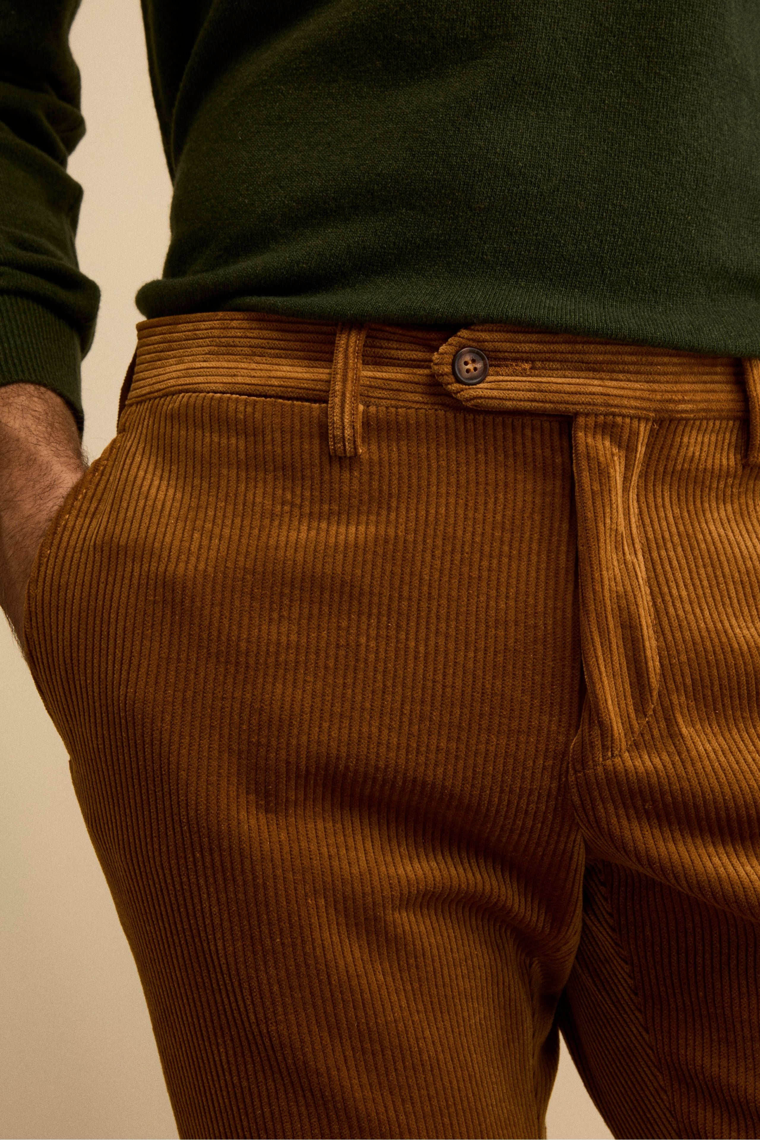 Pantalone in Velluto Regular Fit - MIELE