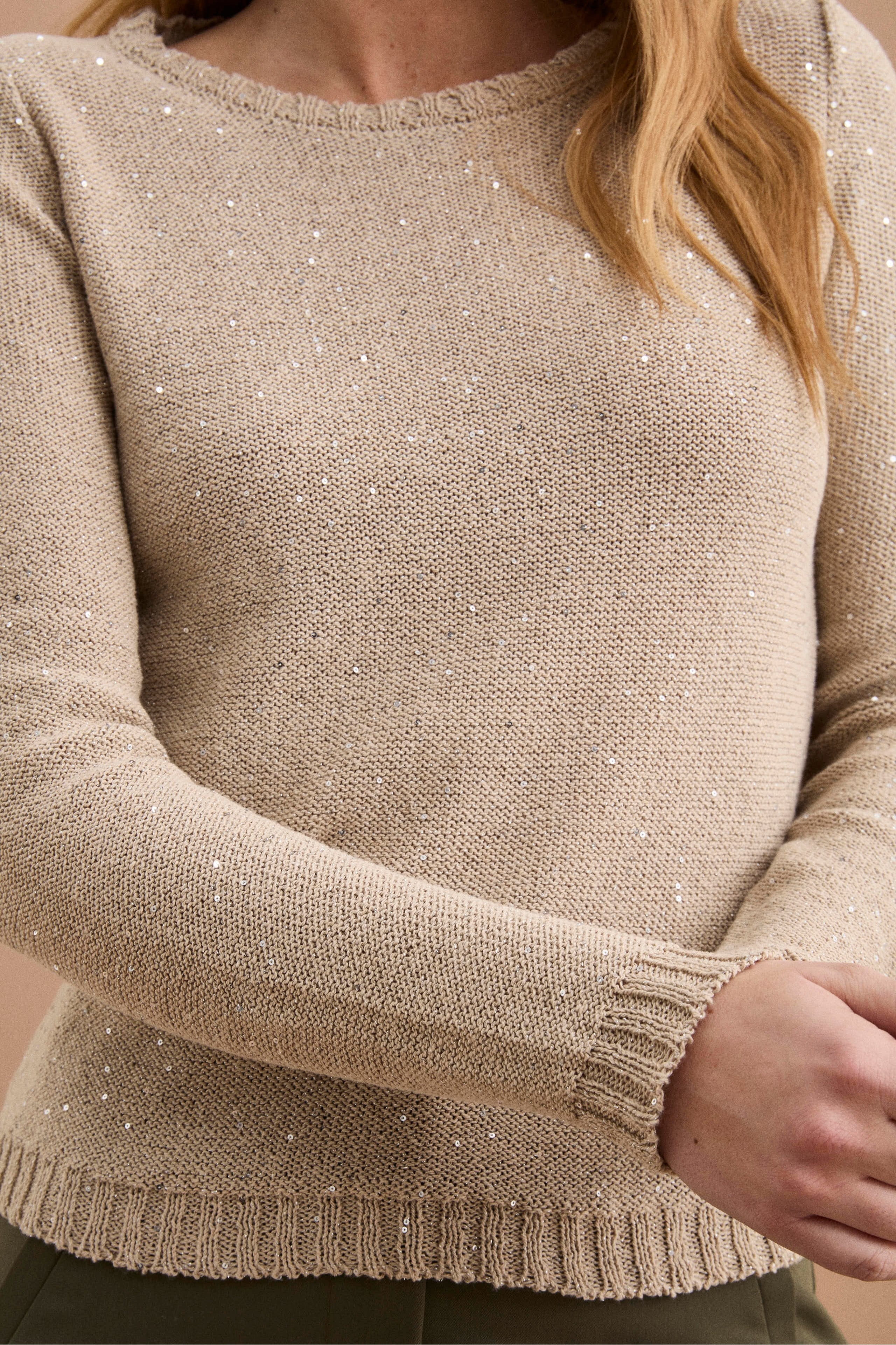 Maglia Barchetta in Cotone con Paillettes - CORDA