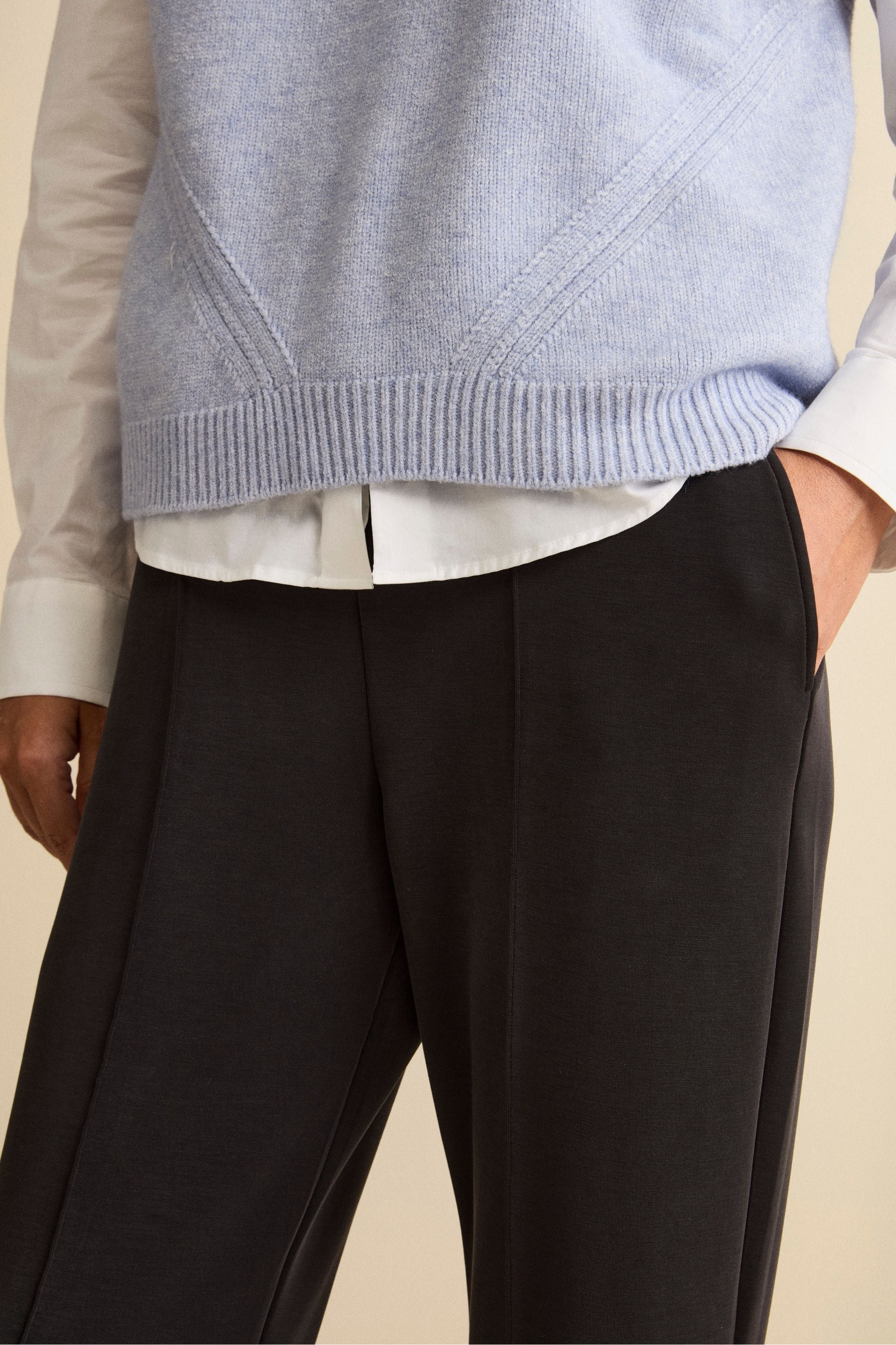 Pantalone Morbido in Scuba - NERO