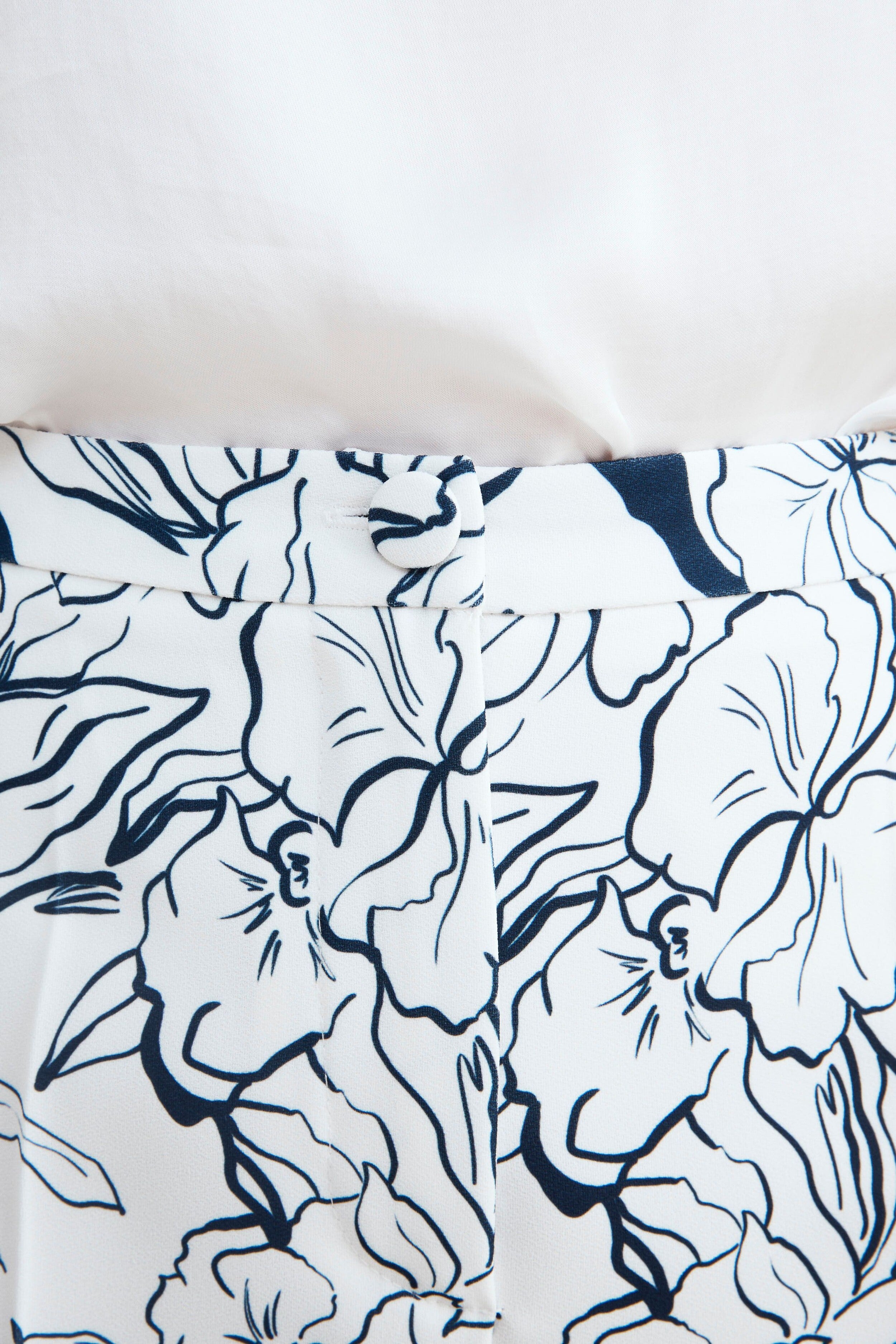 Pantalone floreale da cerimonia - FANT. BIANCO/BLU