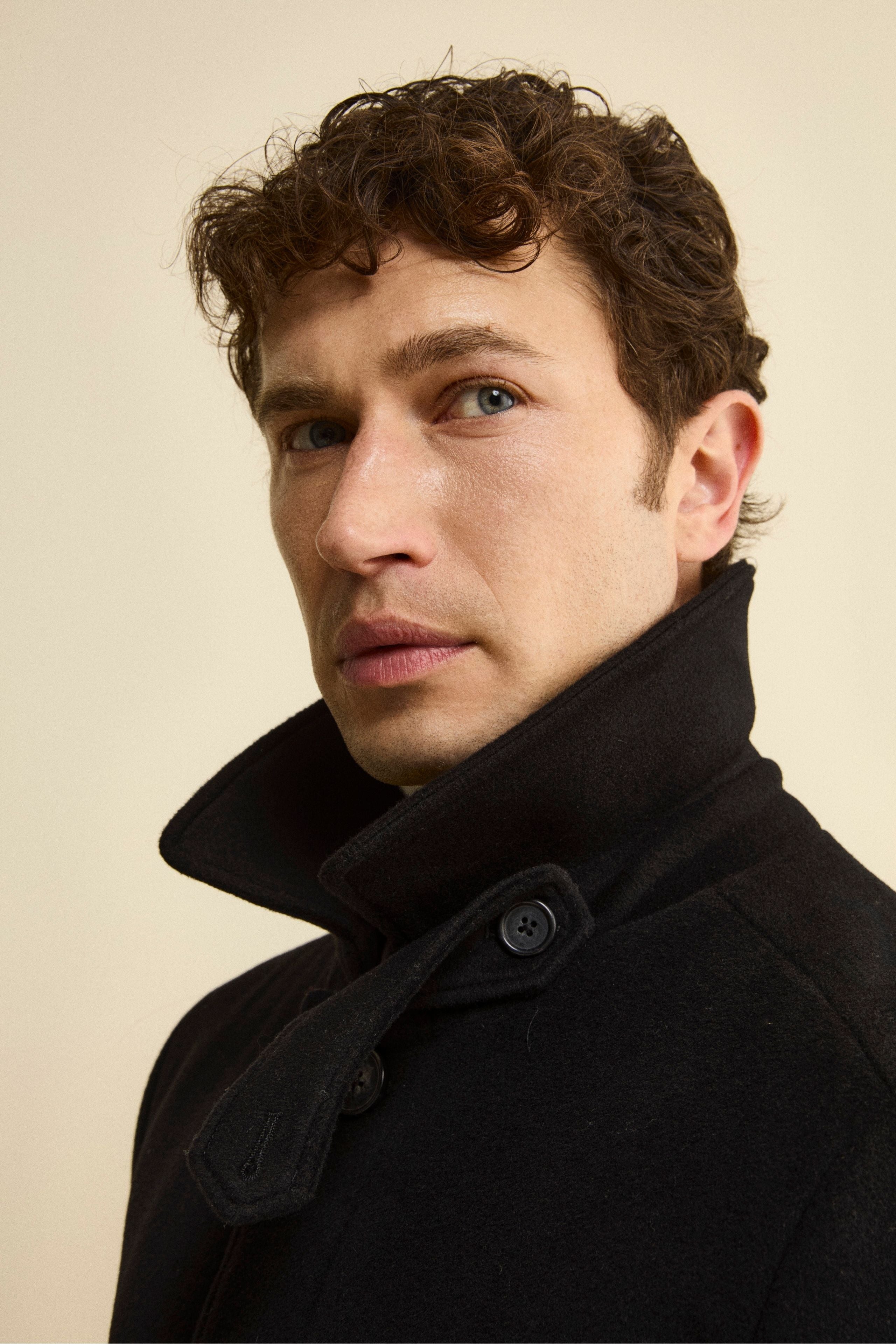 Cappotto Lungo Foderato in Lana e Cashmere - NERO