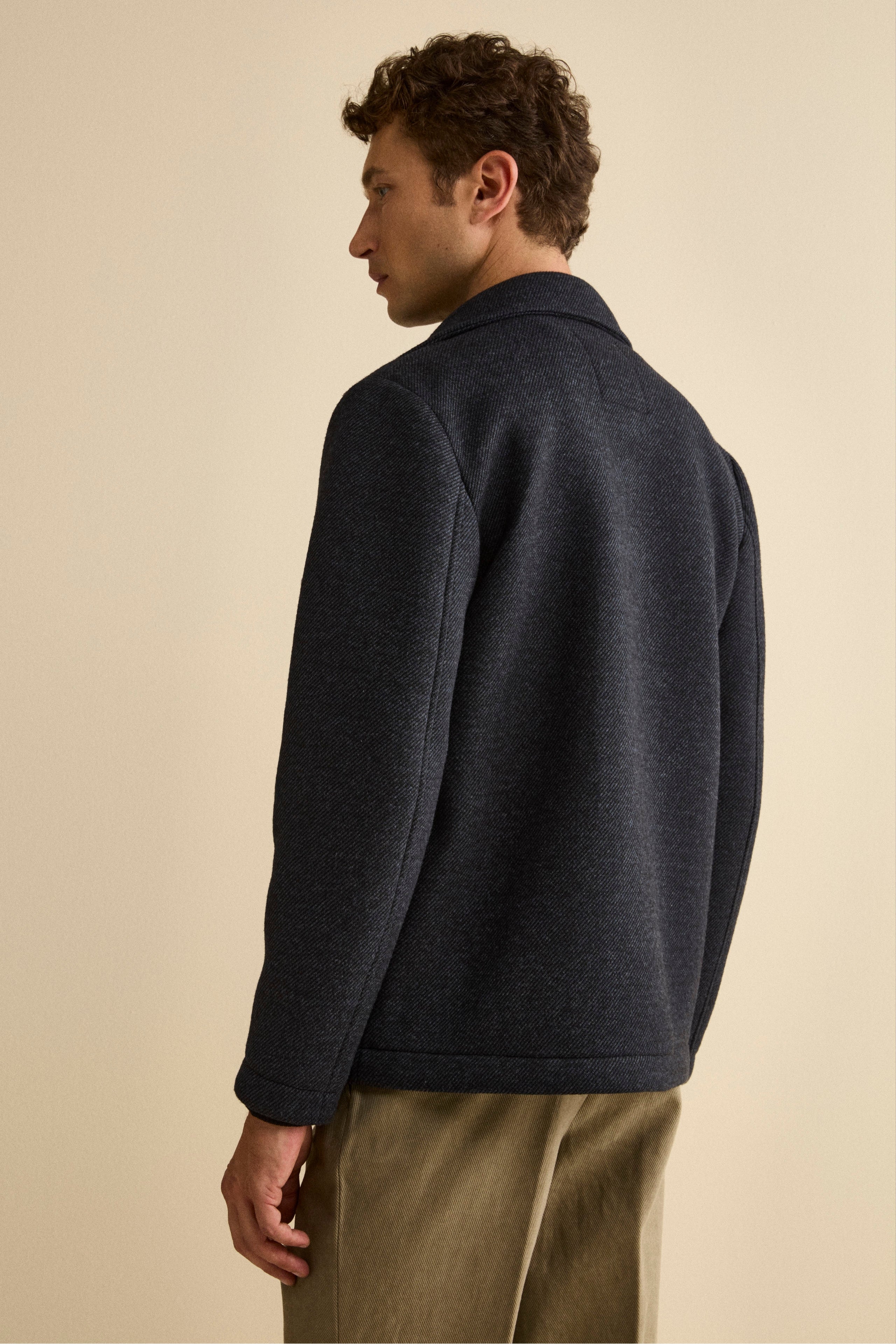 Giubbotto Worker Motivo Principe di Galles - FANT. BLU/NERO