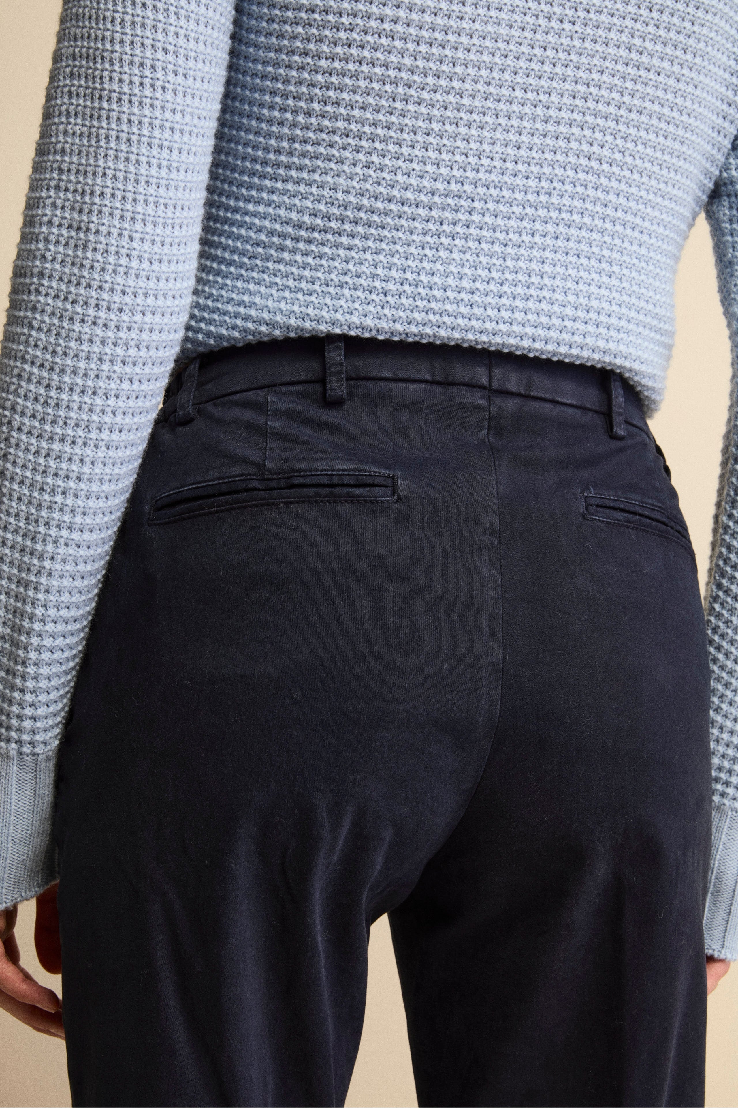 Pantalone Regular Fit con Elastico - BLU