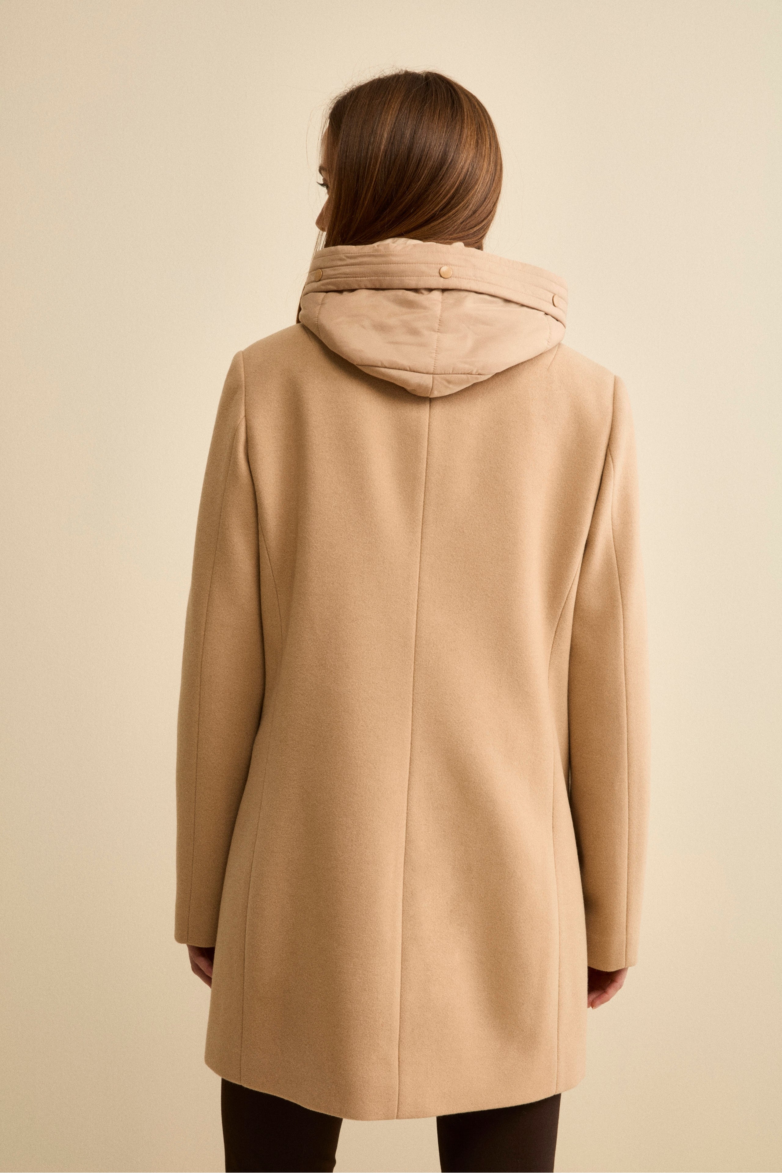 Cappotto Midi in Misto Lana con Alamaro - CAMMELLO