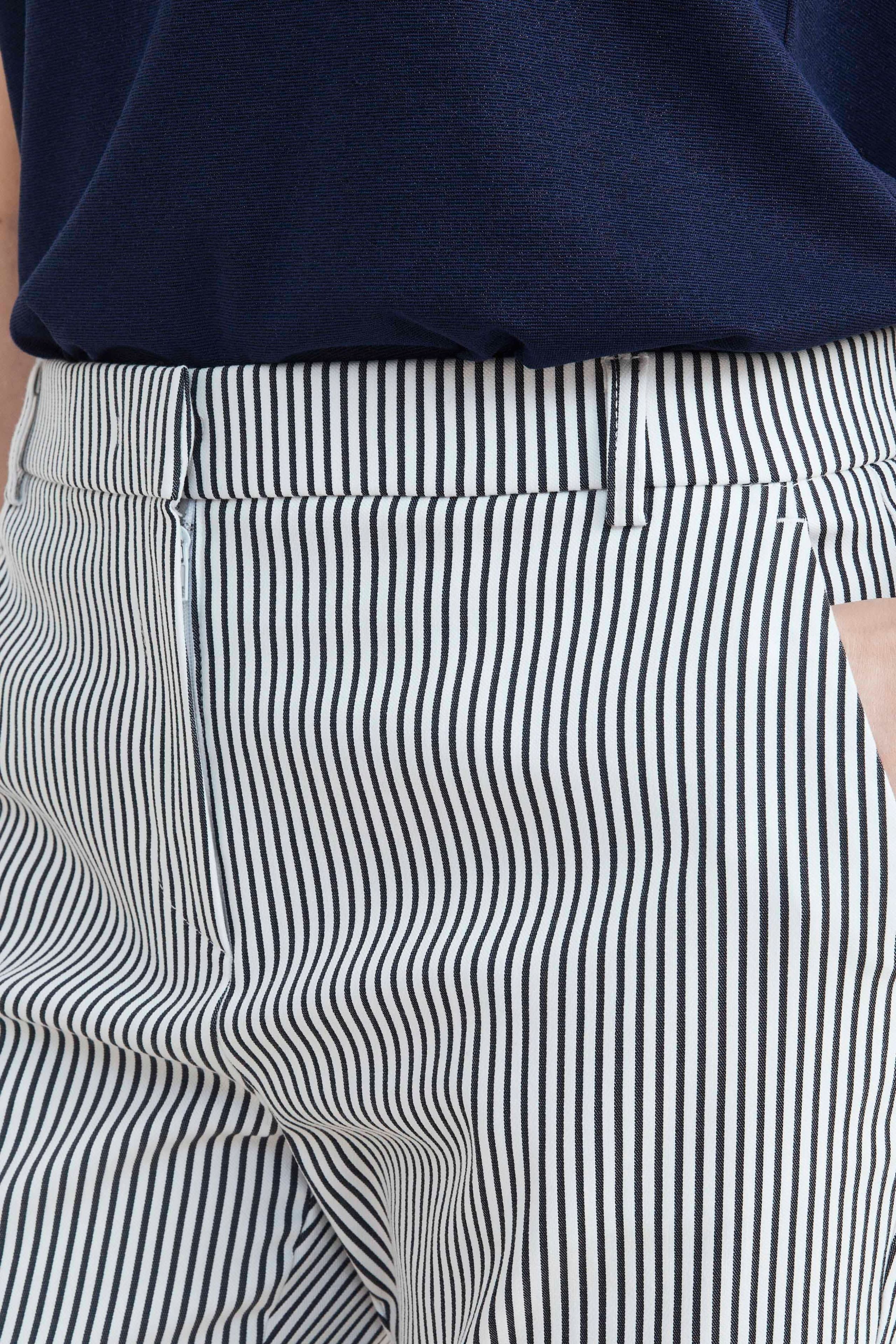 Pantaloni gessati a righe - BLU RIGATO