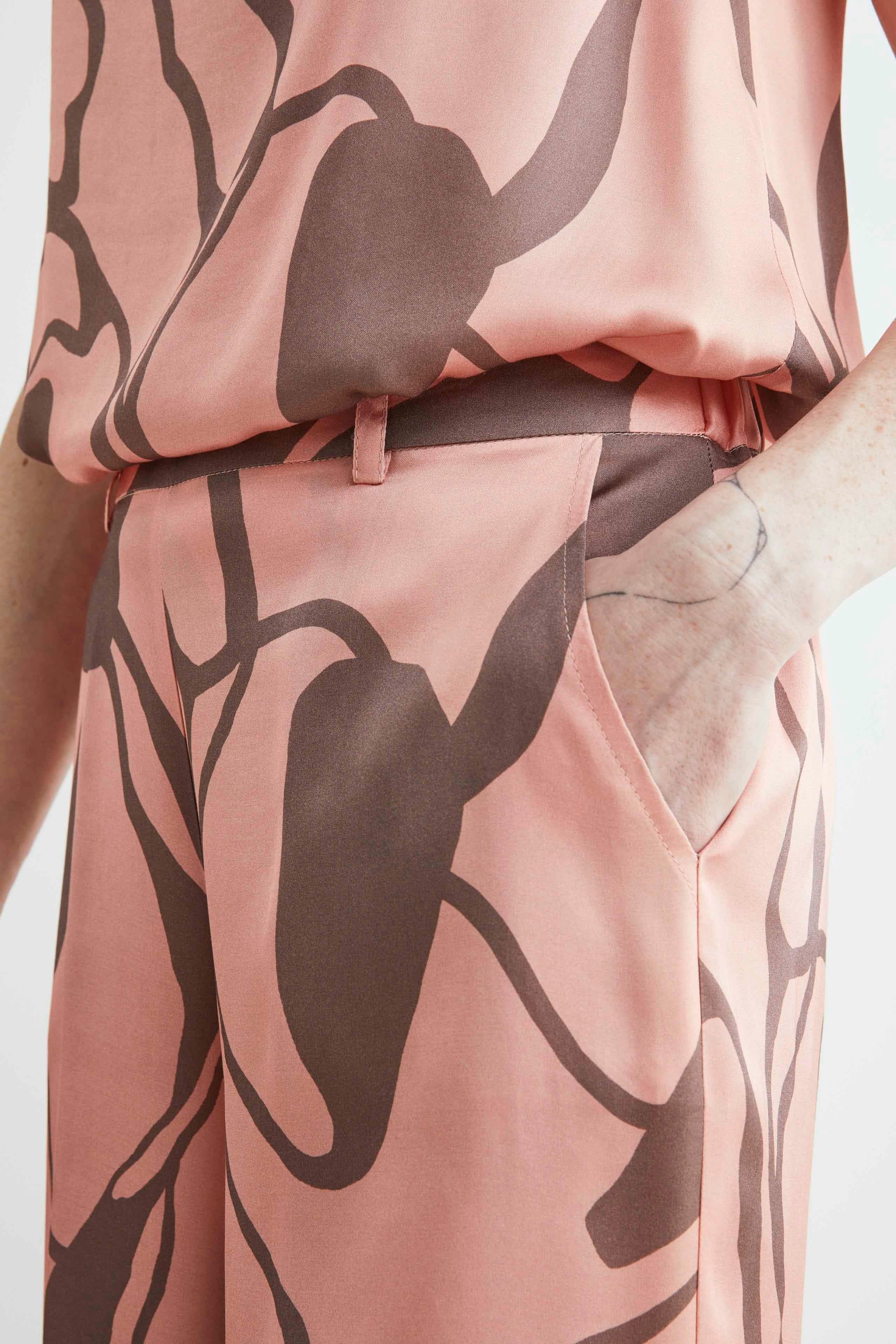 Pantalone leggero fantasia - FANT. ROSA