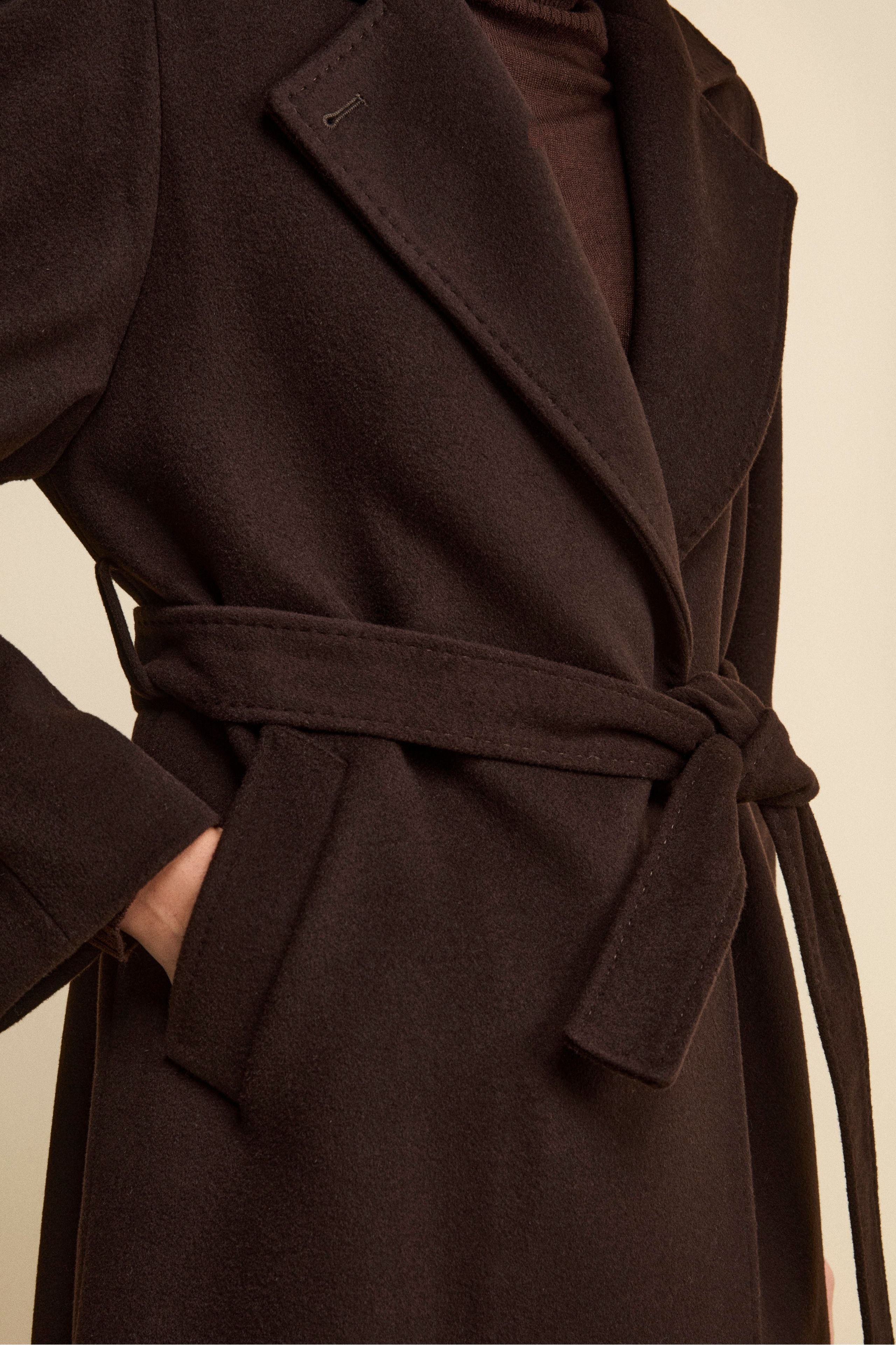 Cappotto lungo in lana e cashmere - T.MORO