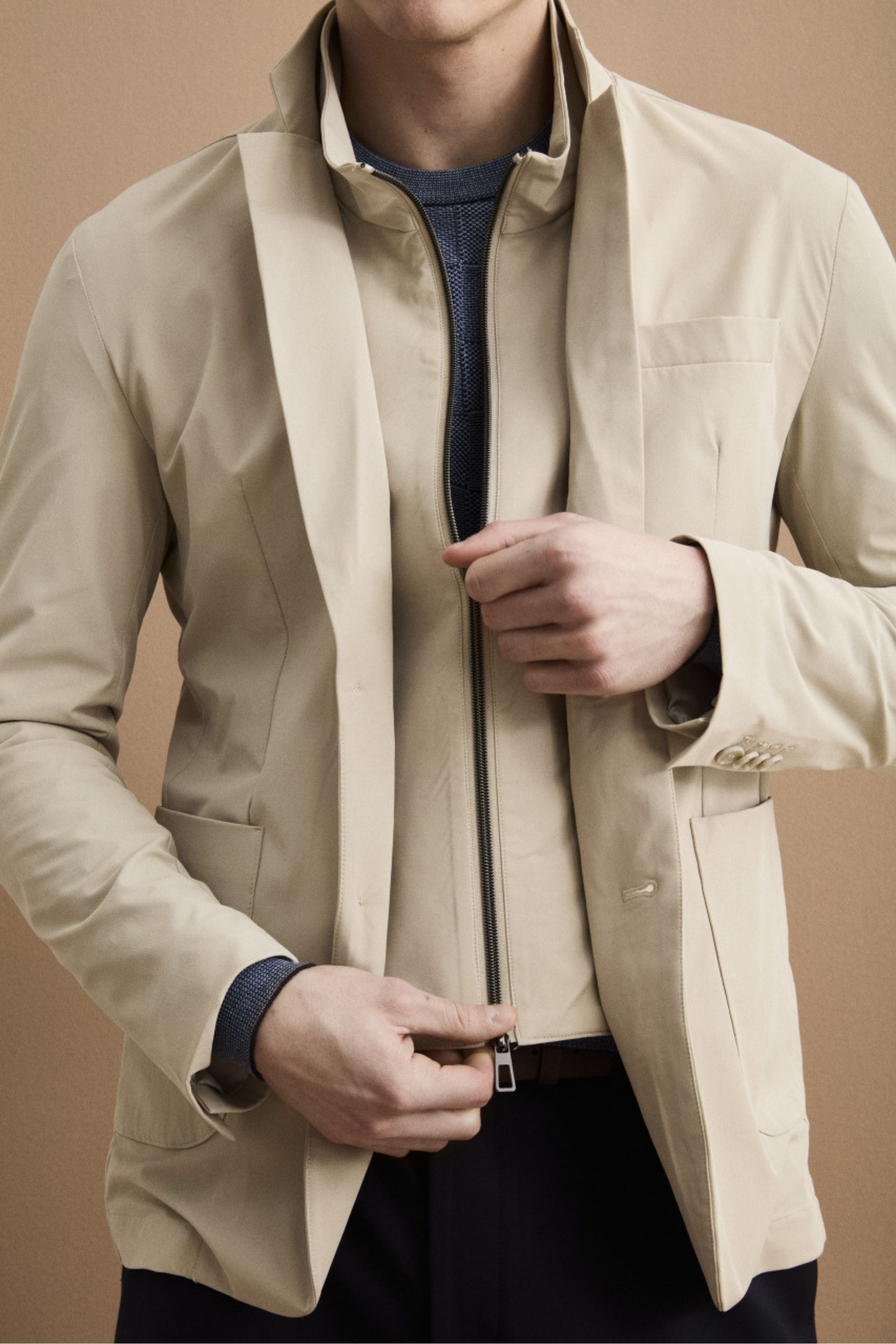 Giacca Tecnica Foderata con Corpetto - GHIACCIO