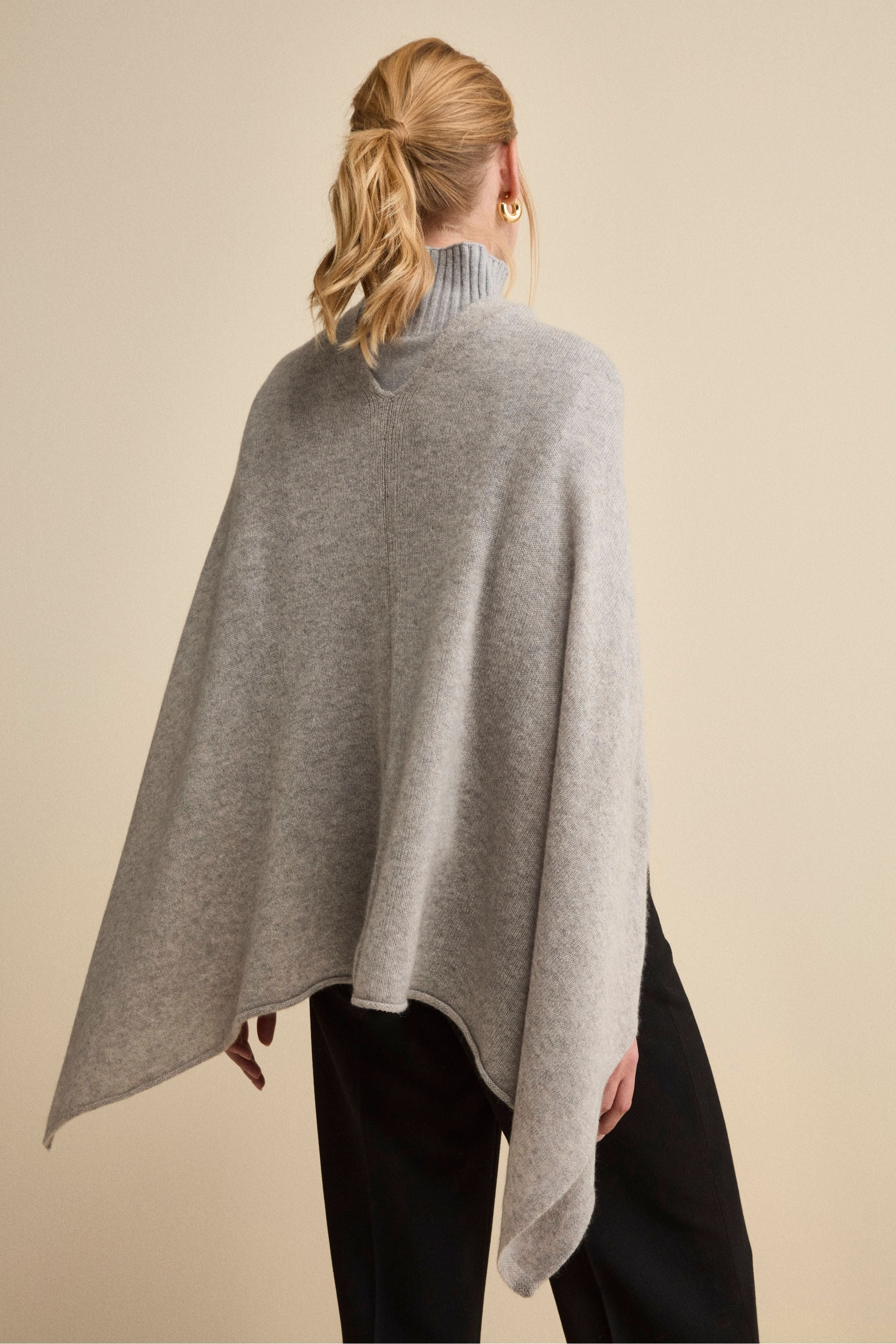 Mantella in cashmere da donna - GRIGIO CHIARO