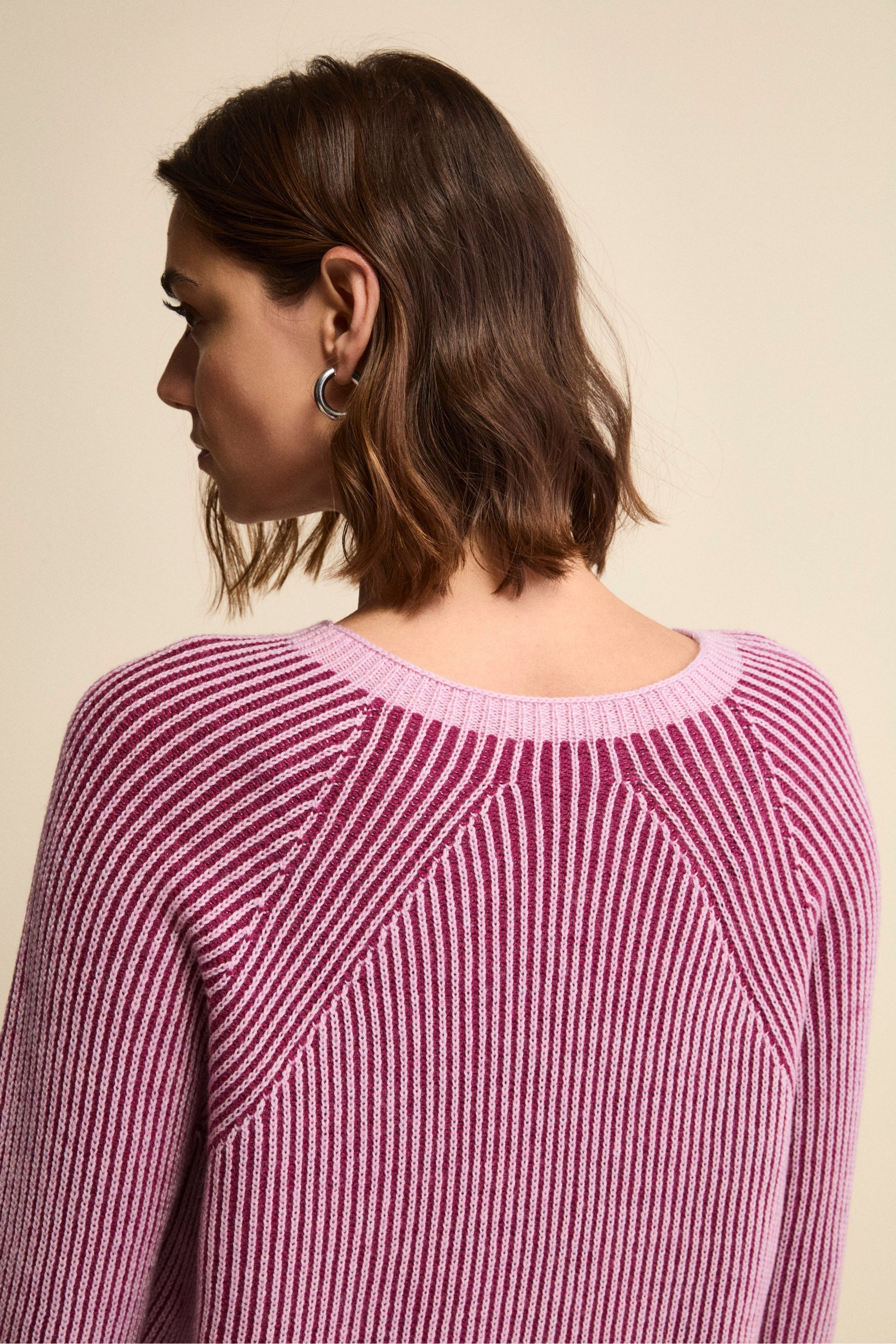 Maglia Fantasia in Lana Merino a Costa Inglese - FANT. ROSSO