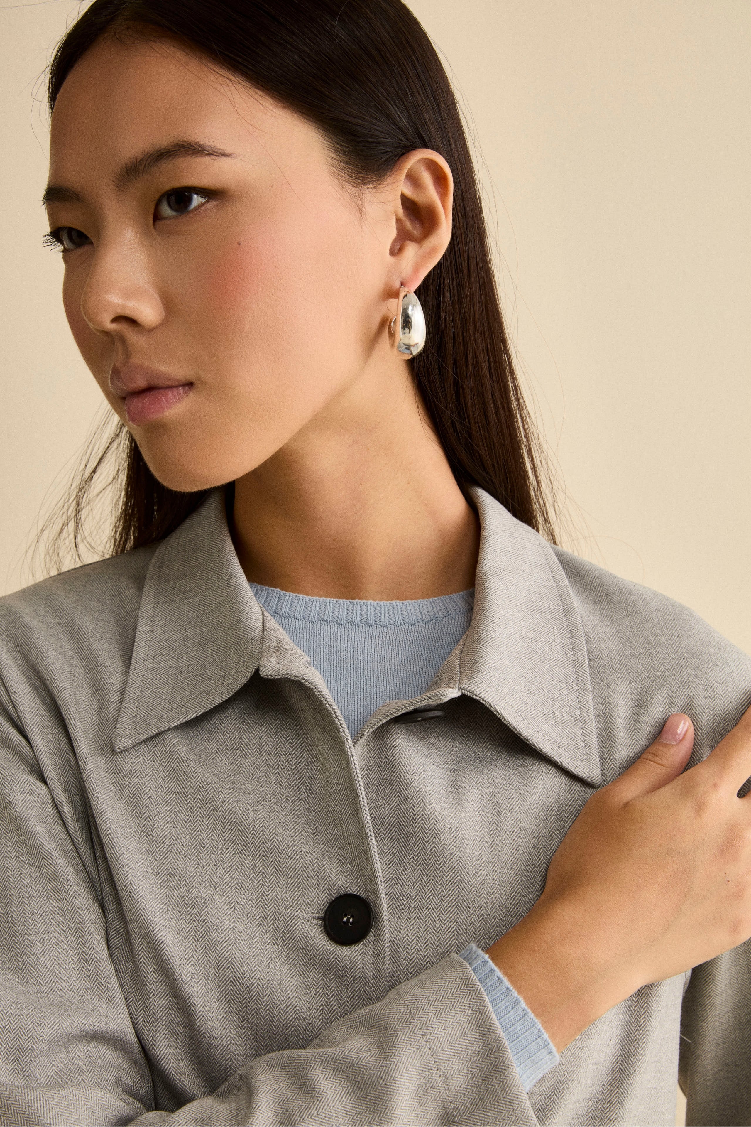 Giacca Corta Overshirt Spigata - GRIGIO SPIGATO