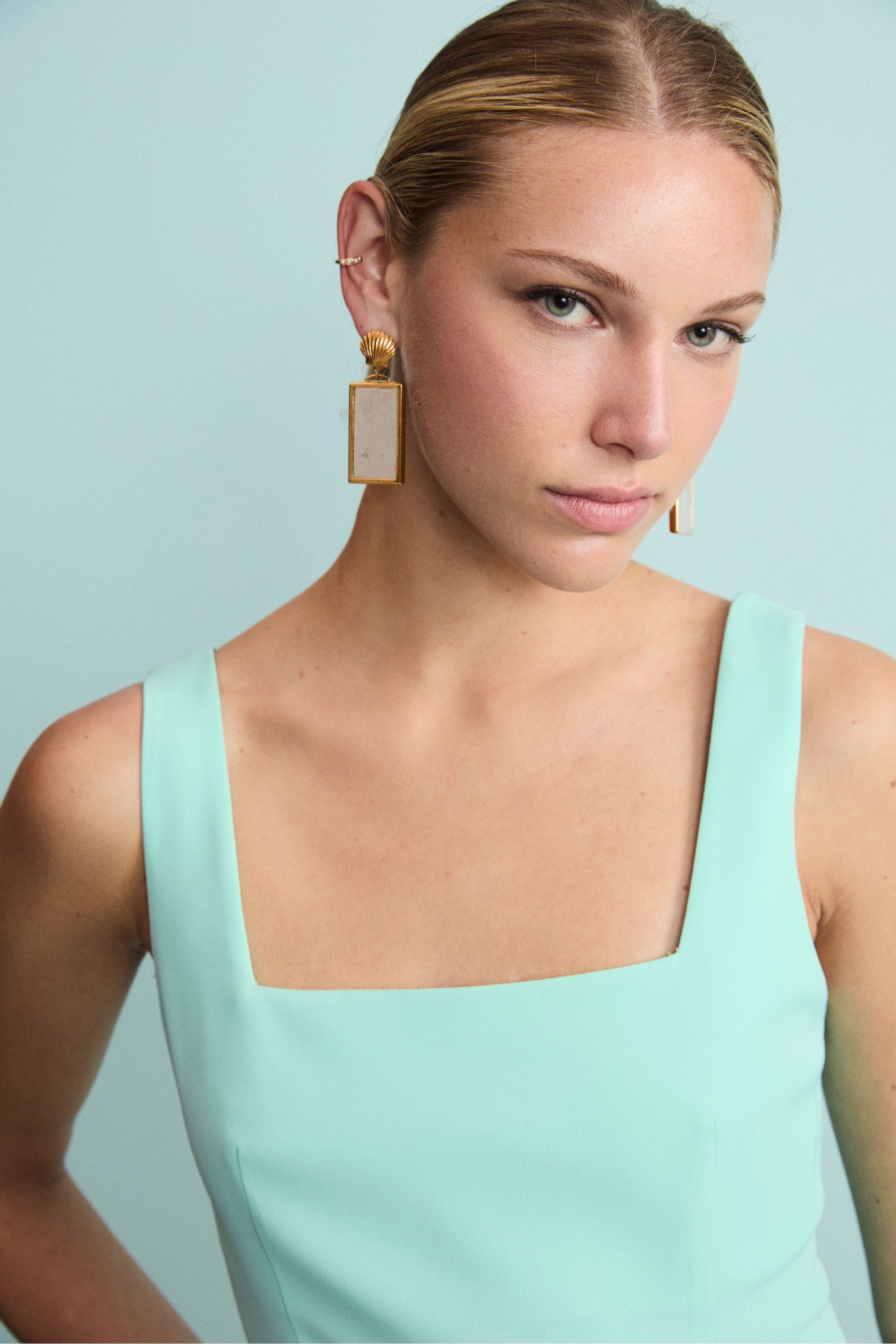 Abito Tubino Midi da Cerimonia - ACQUA